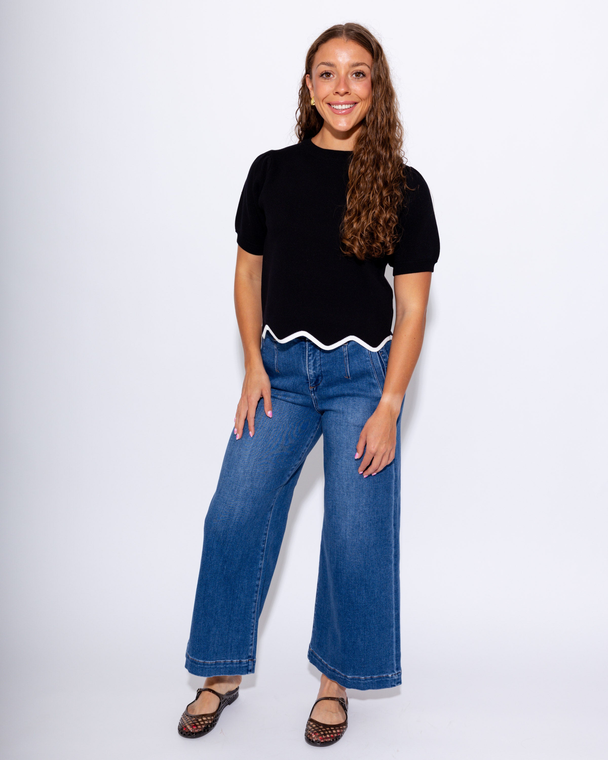 Timeless Scallop Hem Top