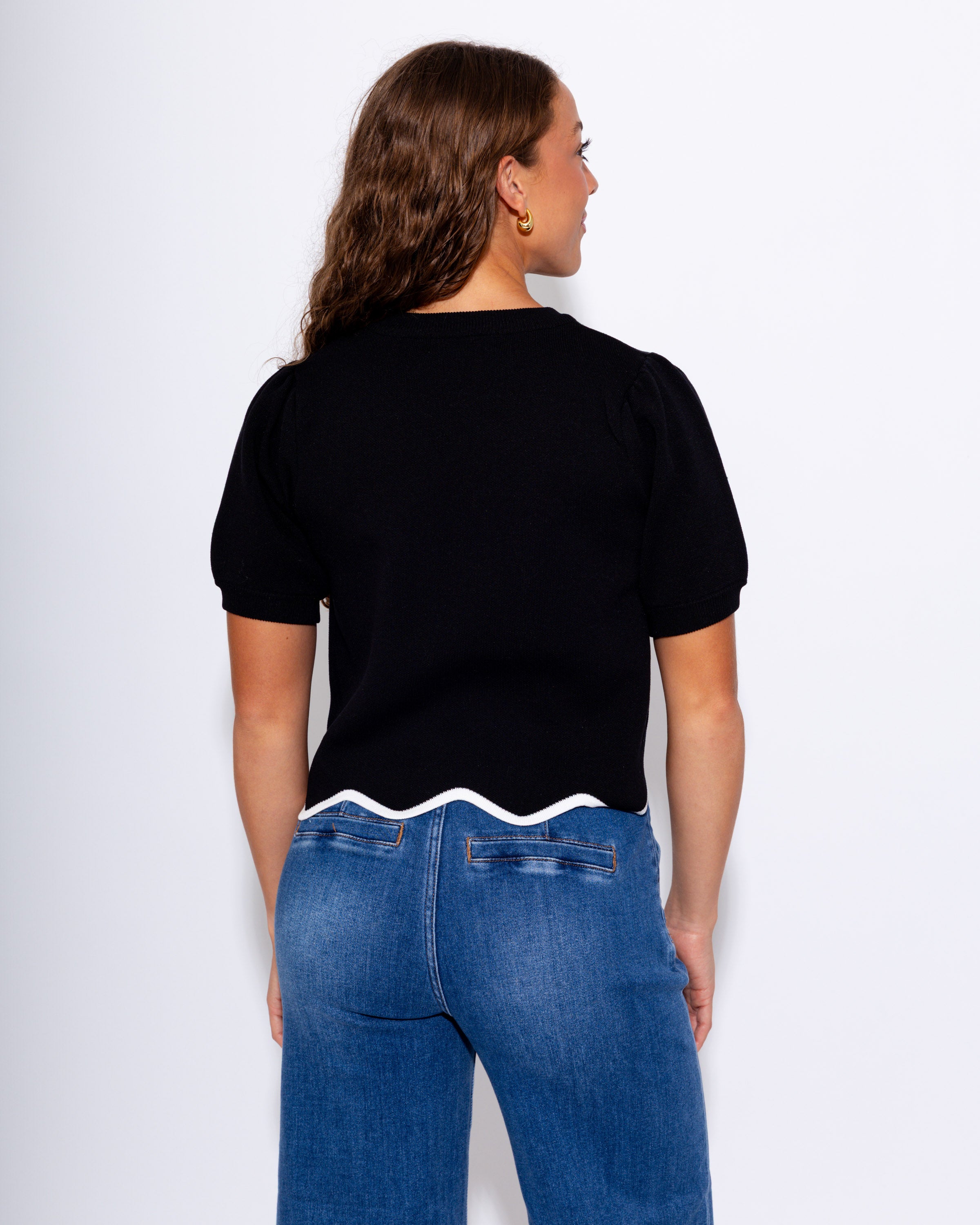 Timeless Scallop Hem Top
