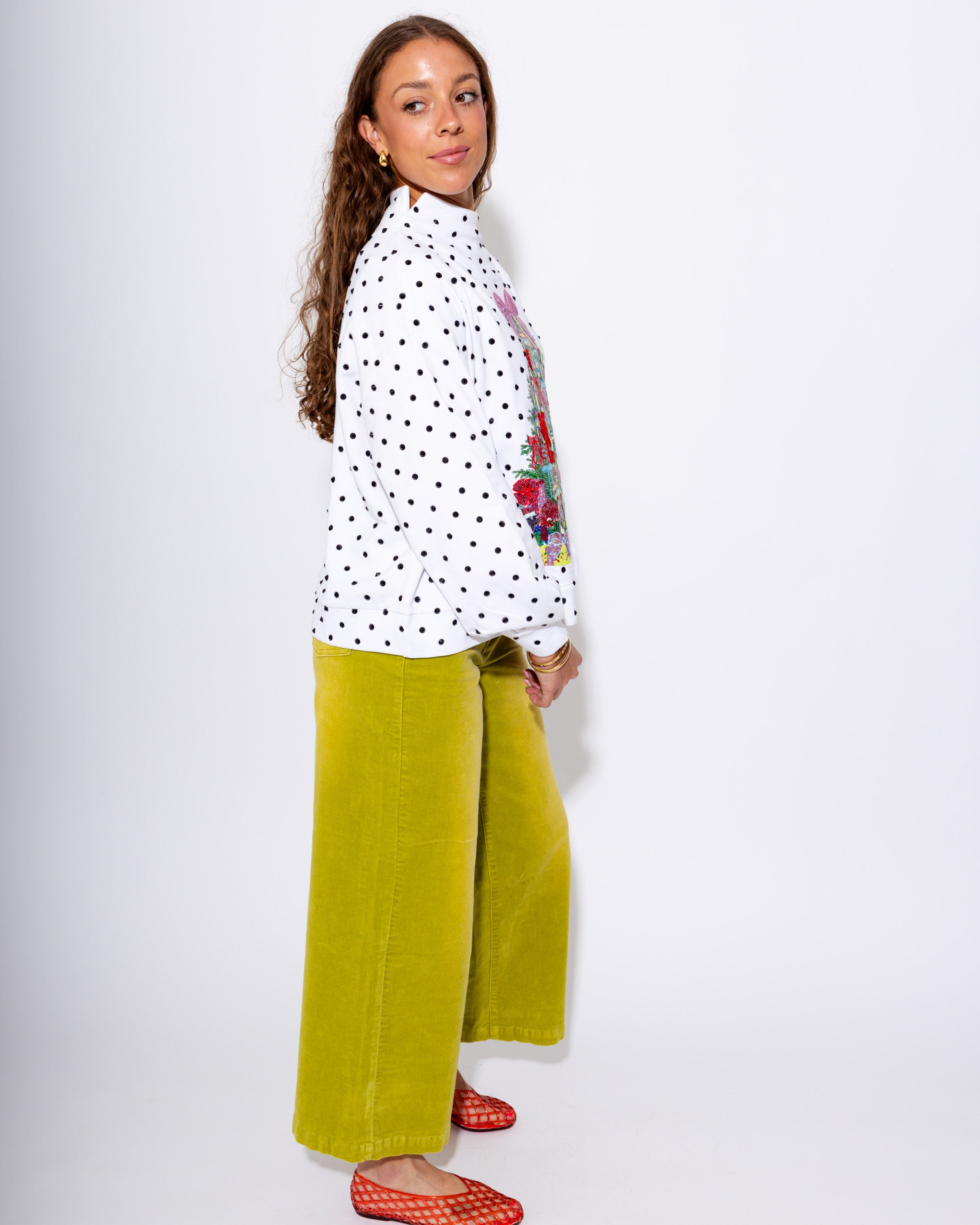 Polka Dot Multi Christmas Tree Sweatshirt