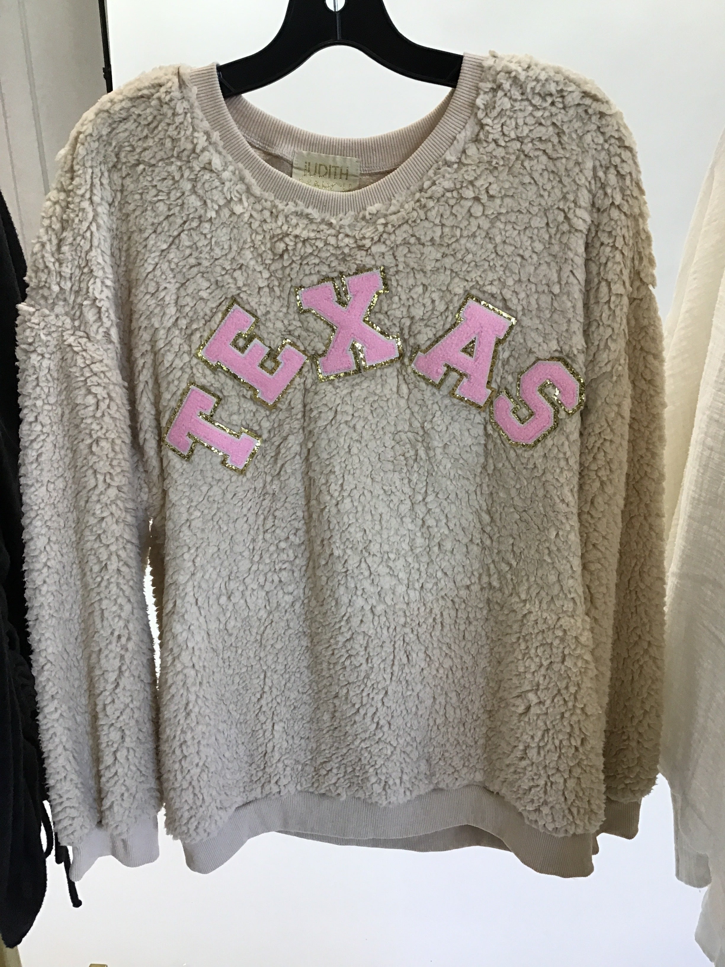 Texas Sherpa Pullover Top