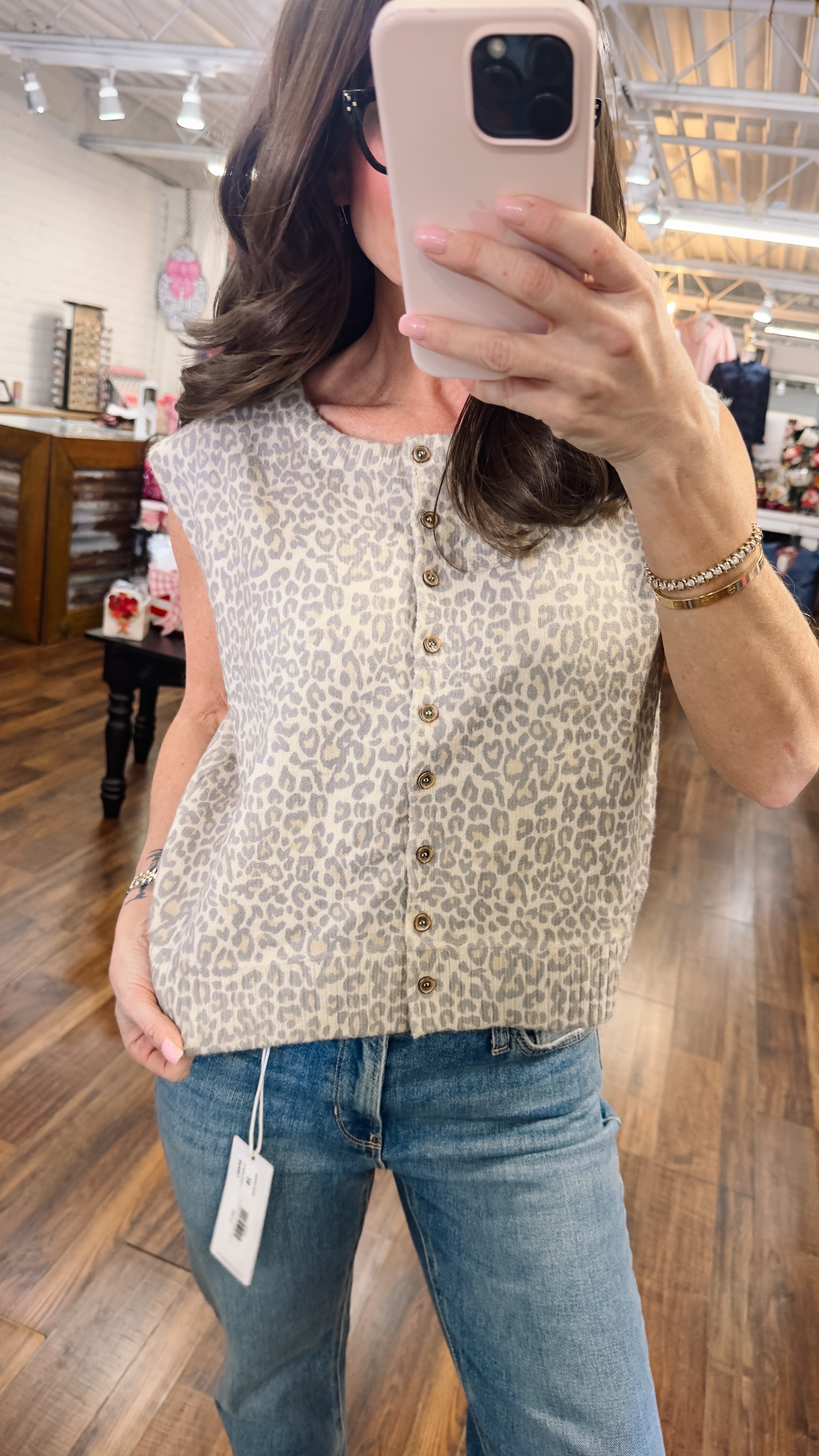 Vintage Leopard Print Tank
