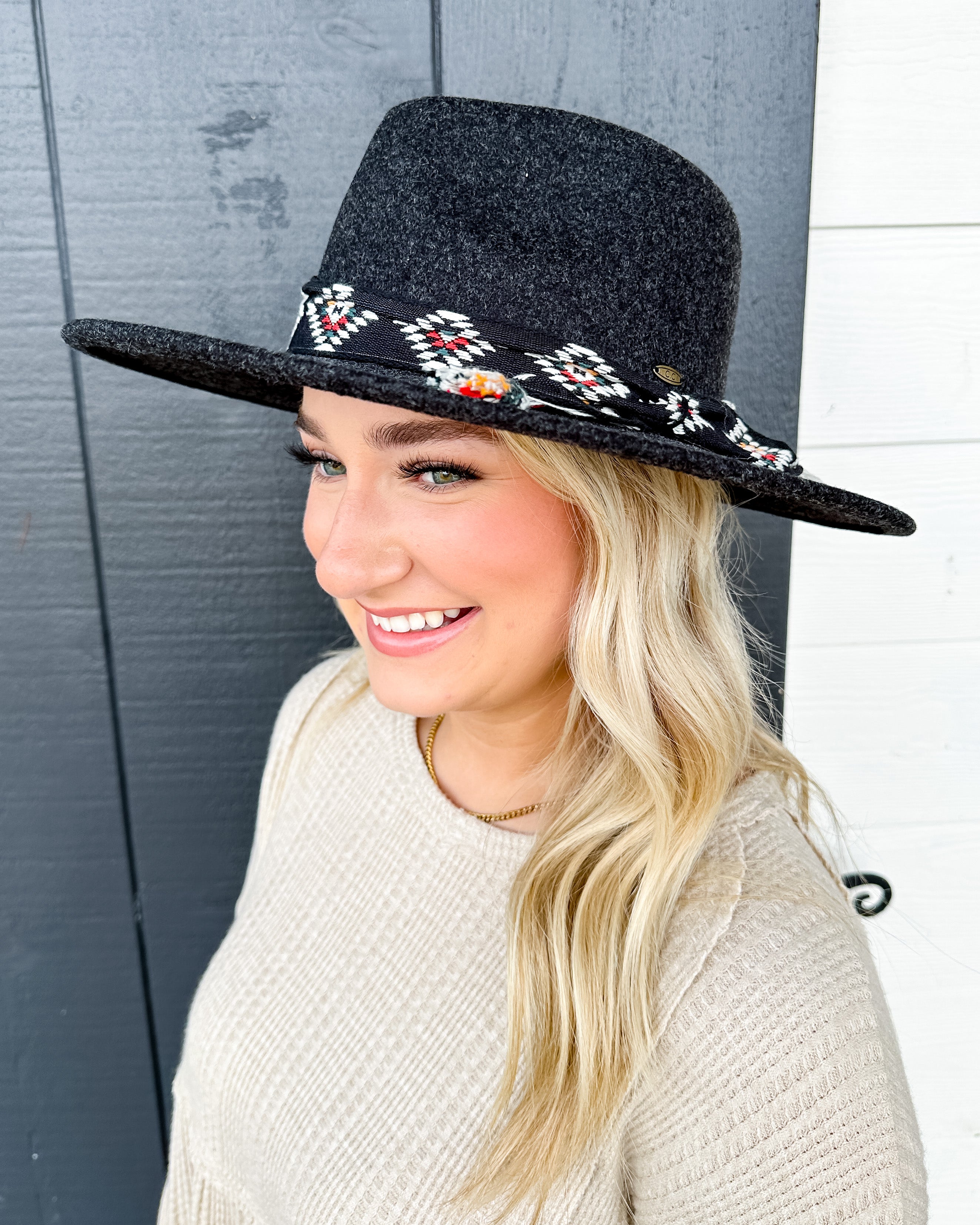 Panama Brim with Aztec Trim Band