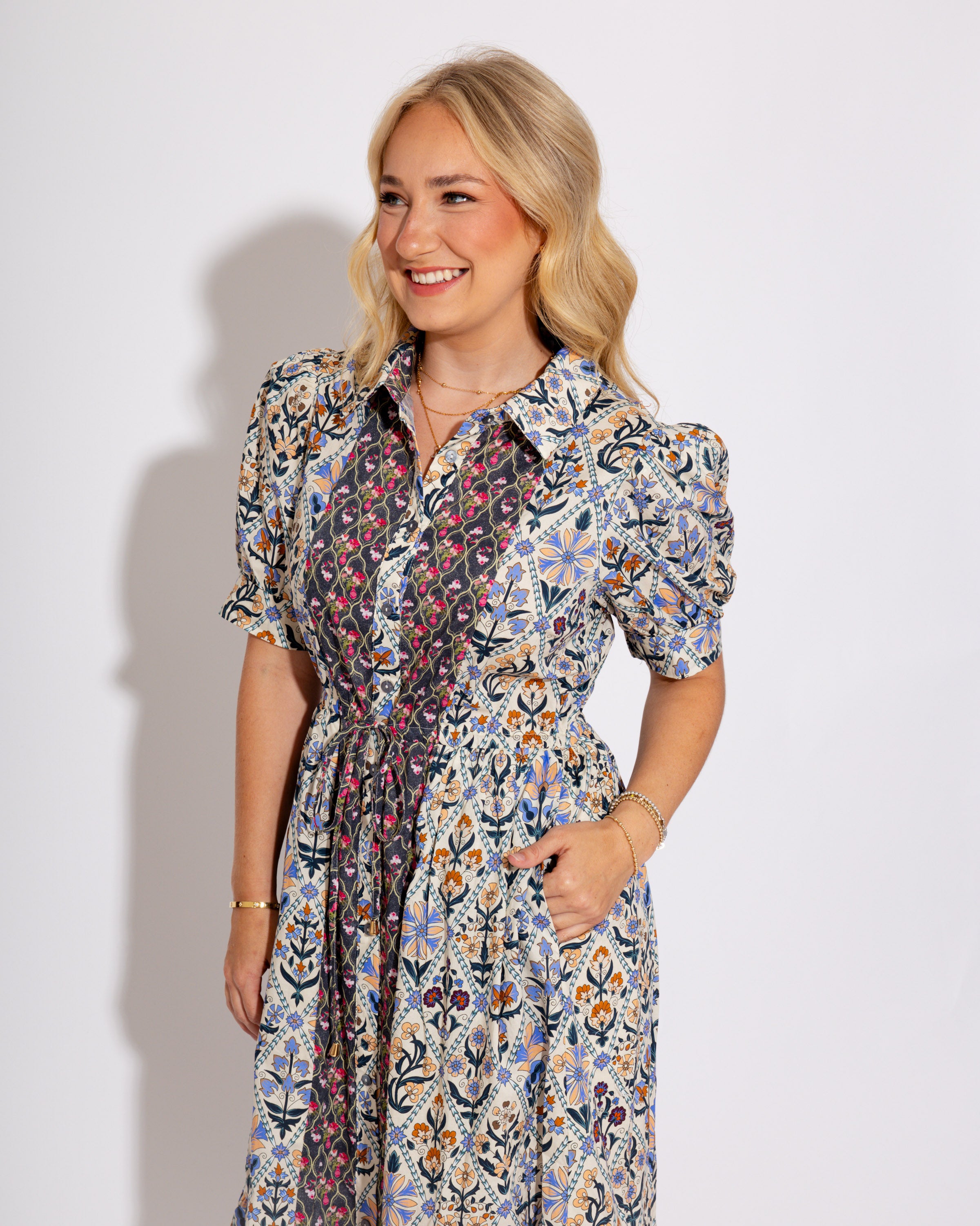 Diamond Bloom Midi Dress