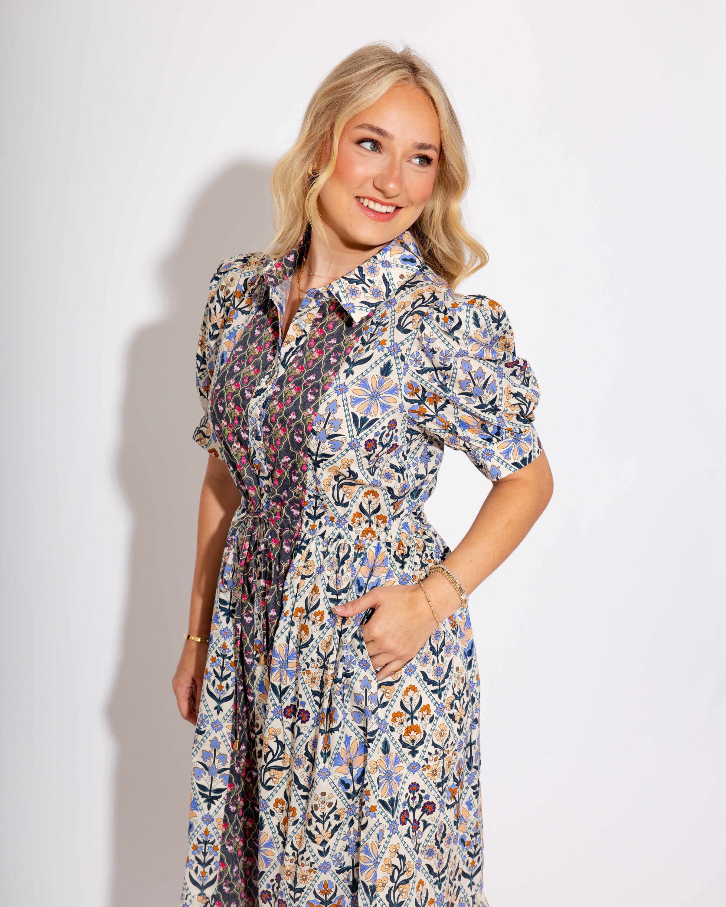 Diamond Bloom Midi Dress
