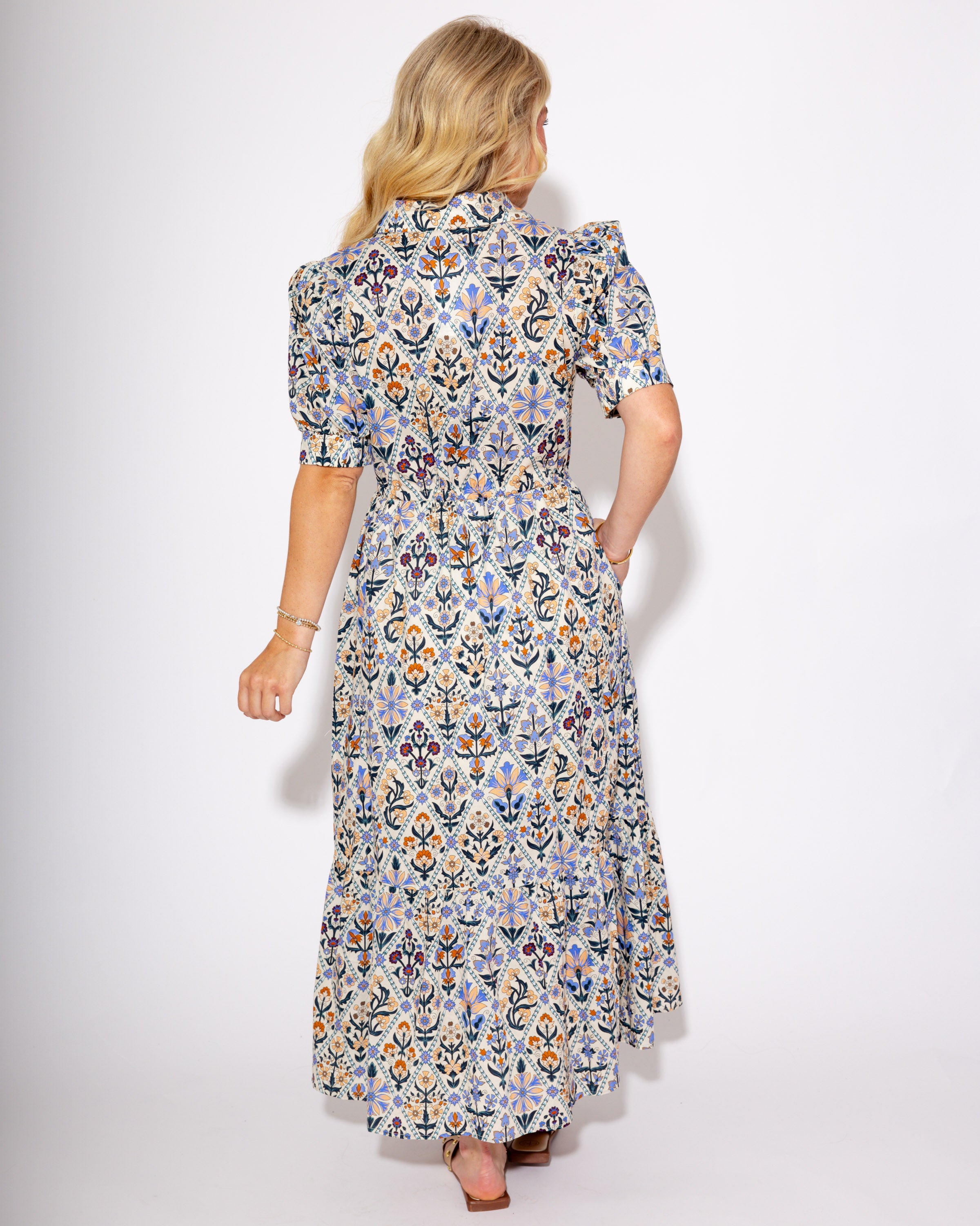 Diamond Bloom Midi Dress