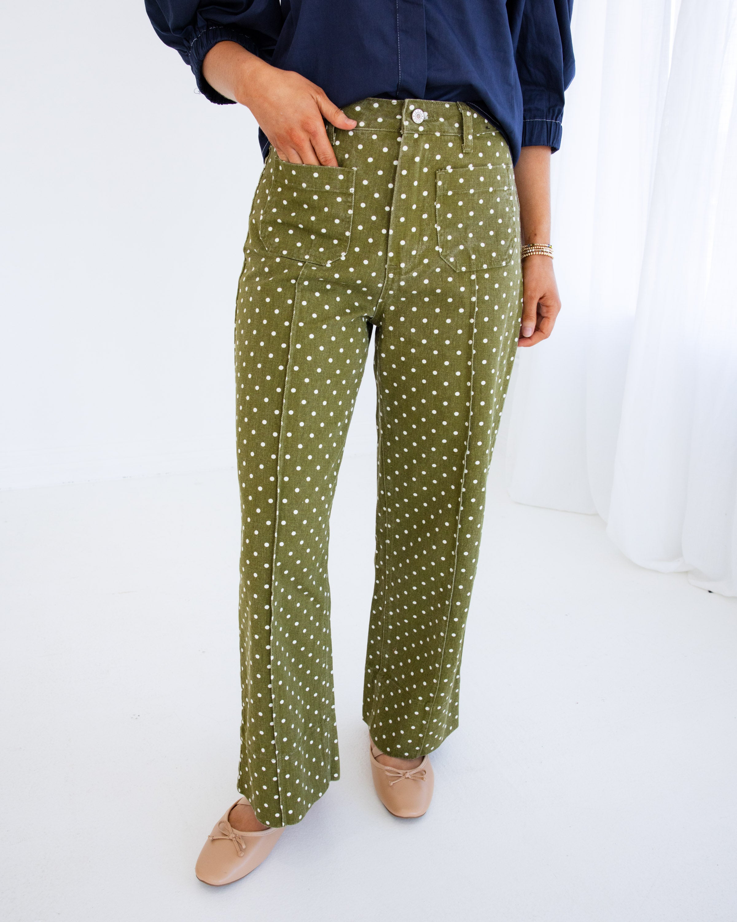 Classic Polka Dot Ankle Pants