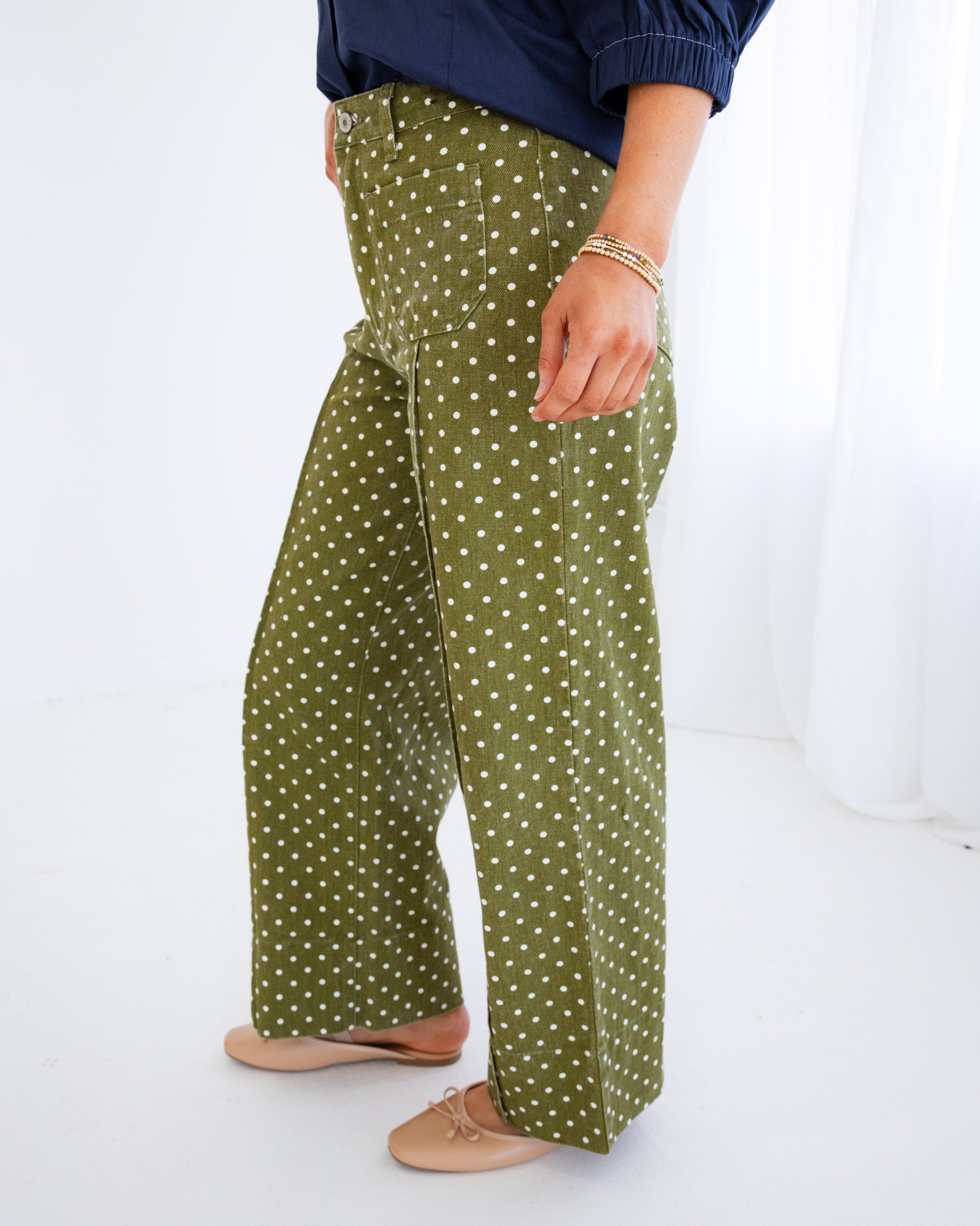 Classic Polka Dot Ankle Pants
