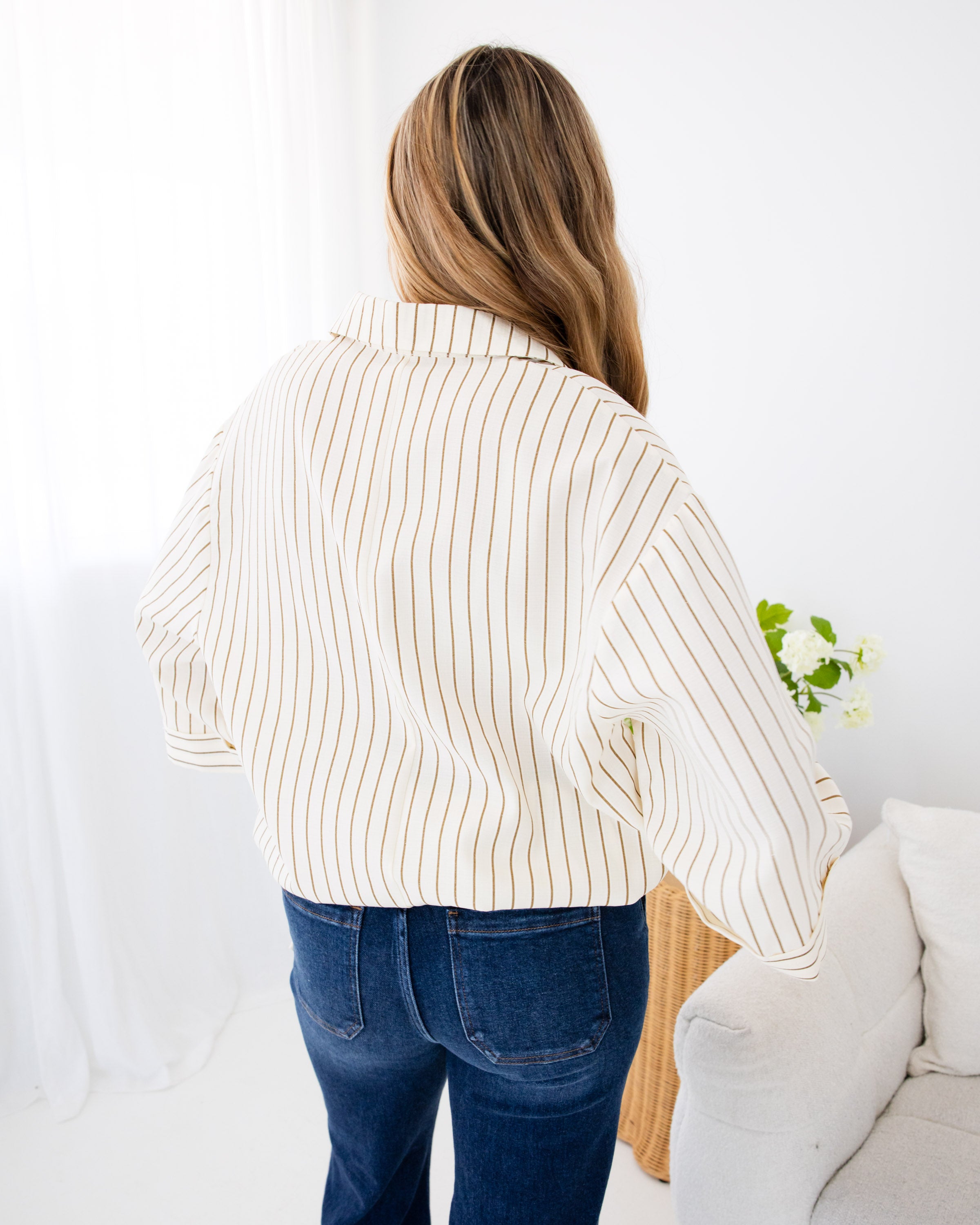 Drawstring Hem Oversized Top