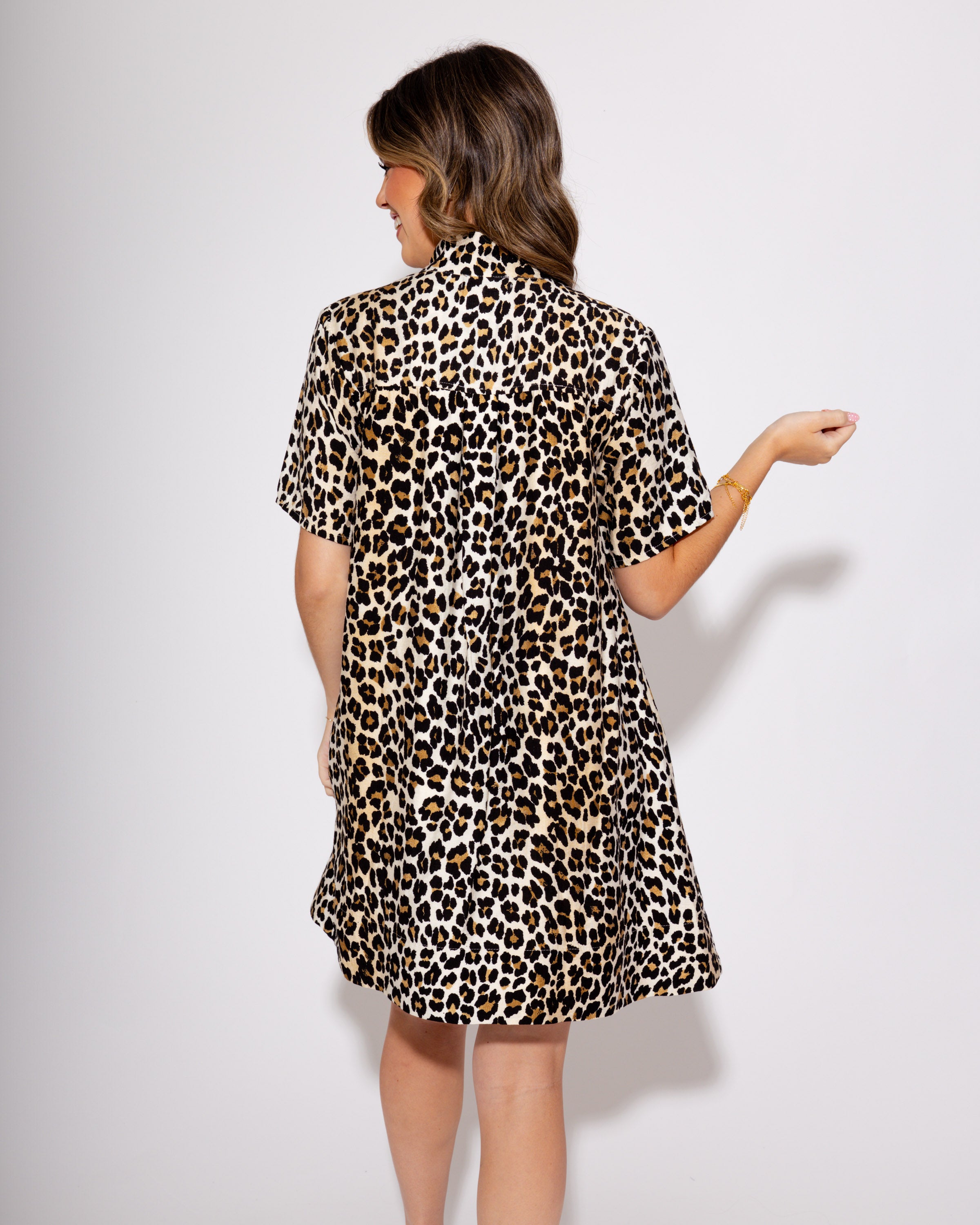 Jungle and Striped Stride Leopard Mini Dress