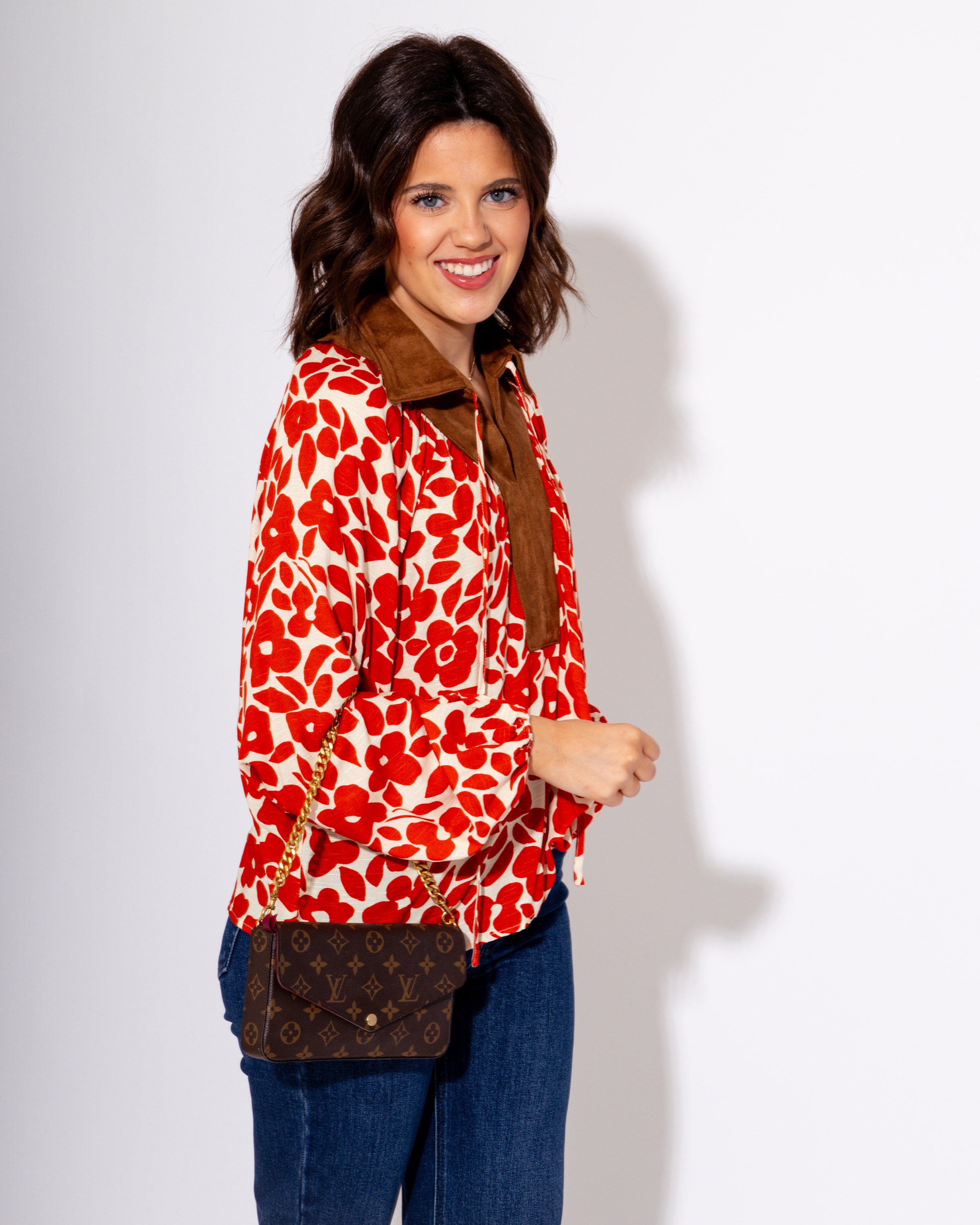 Elegant Bloom Long Sleeve Top