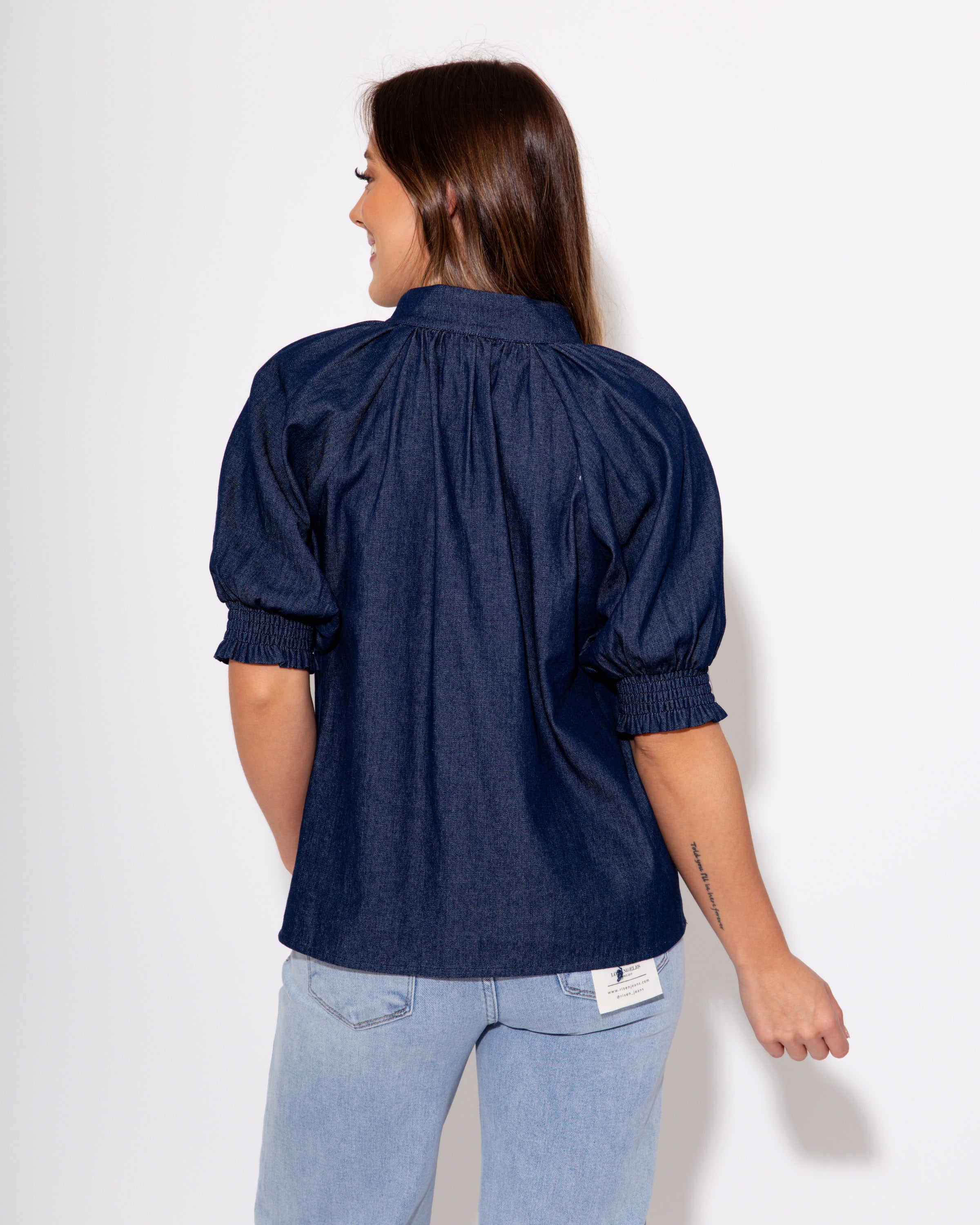 Suede Detail Top