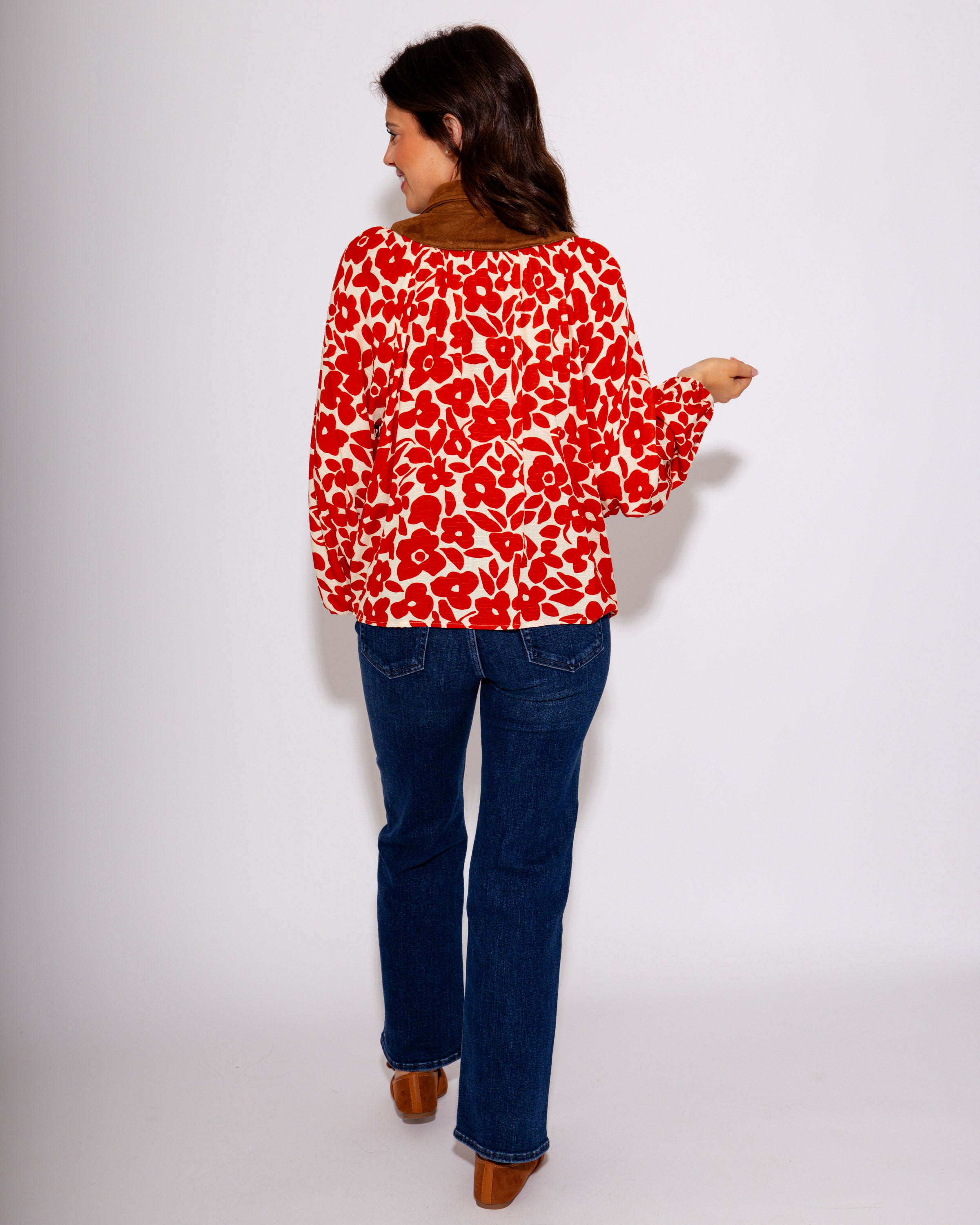 Elegant Bloom Long Sleeve Top