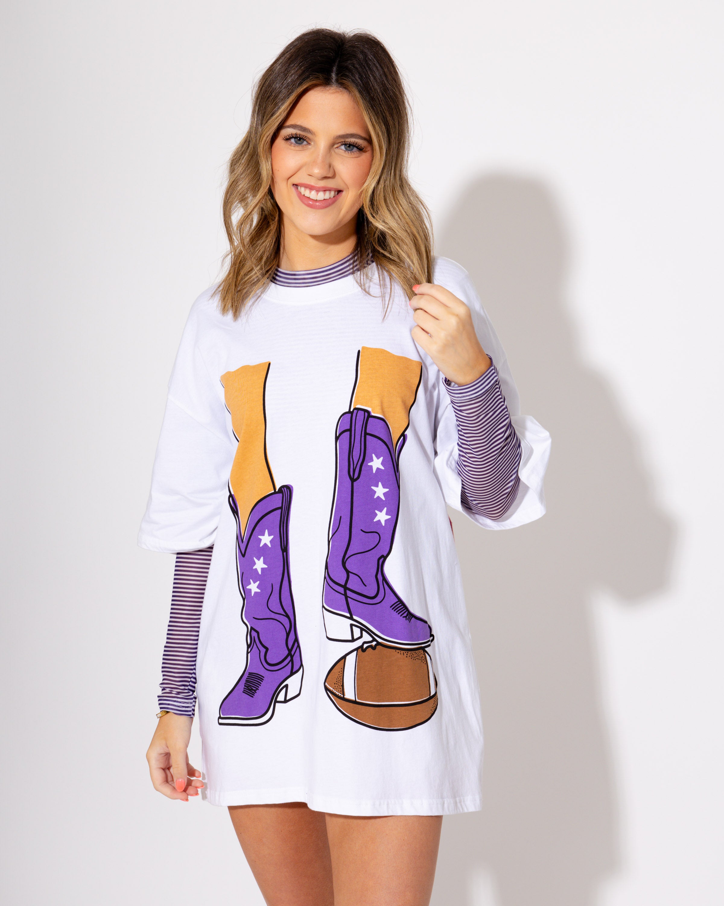 Football Purple Boots Tee