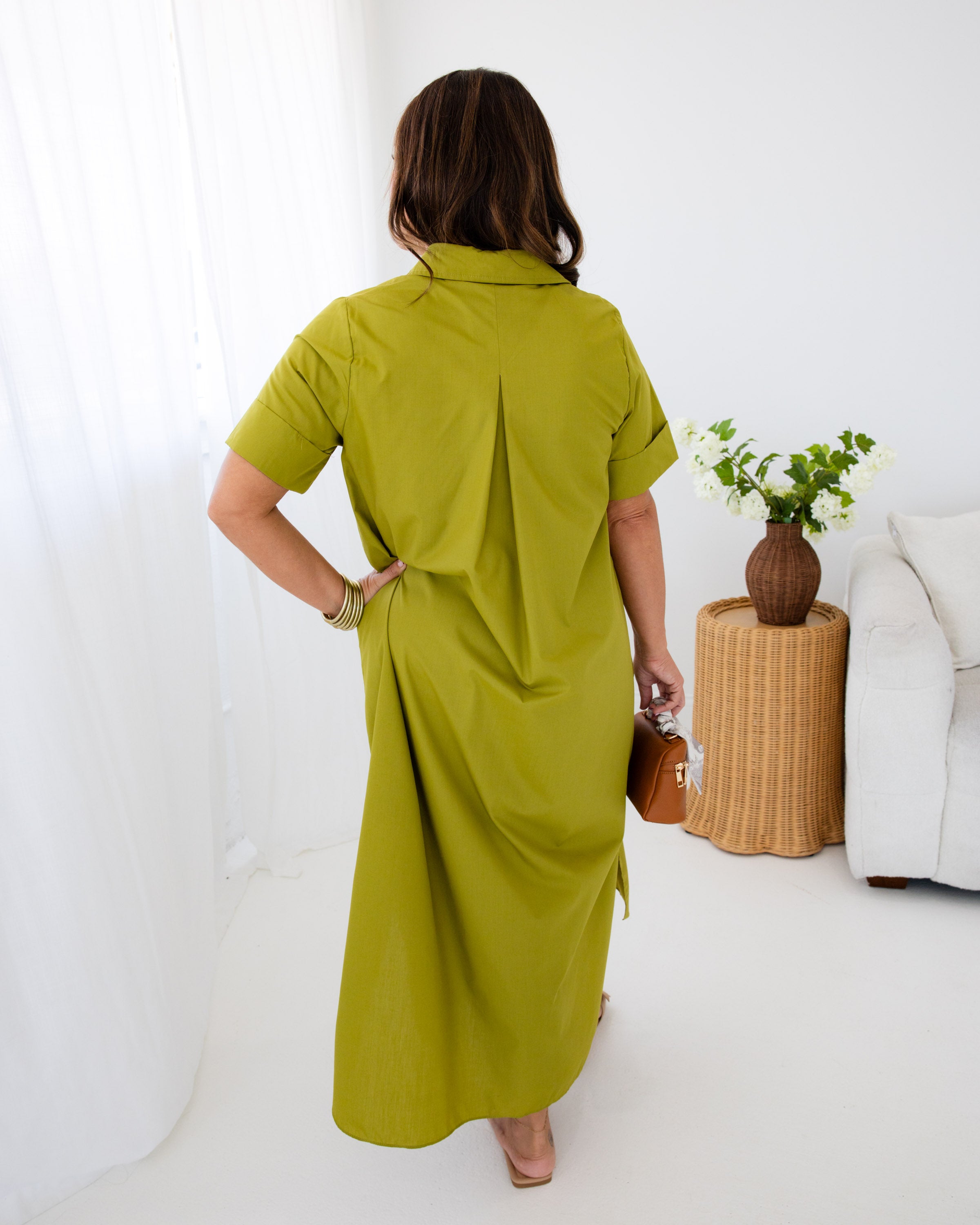 Day to Dinner Olive Midi Dress