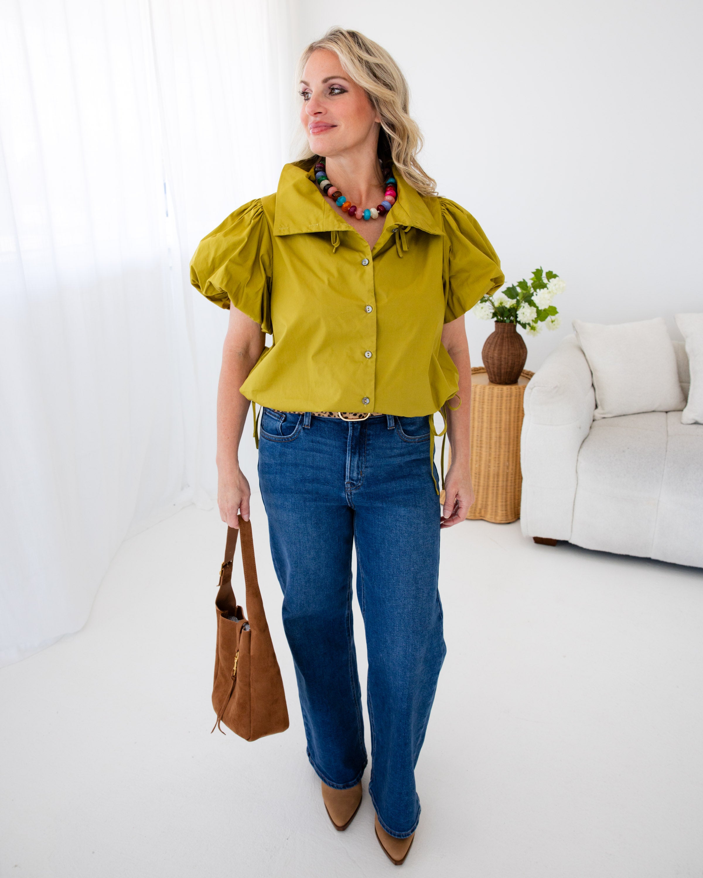 Just USA | Slim Wide Leg Jeans in Dark Denim