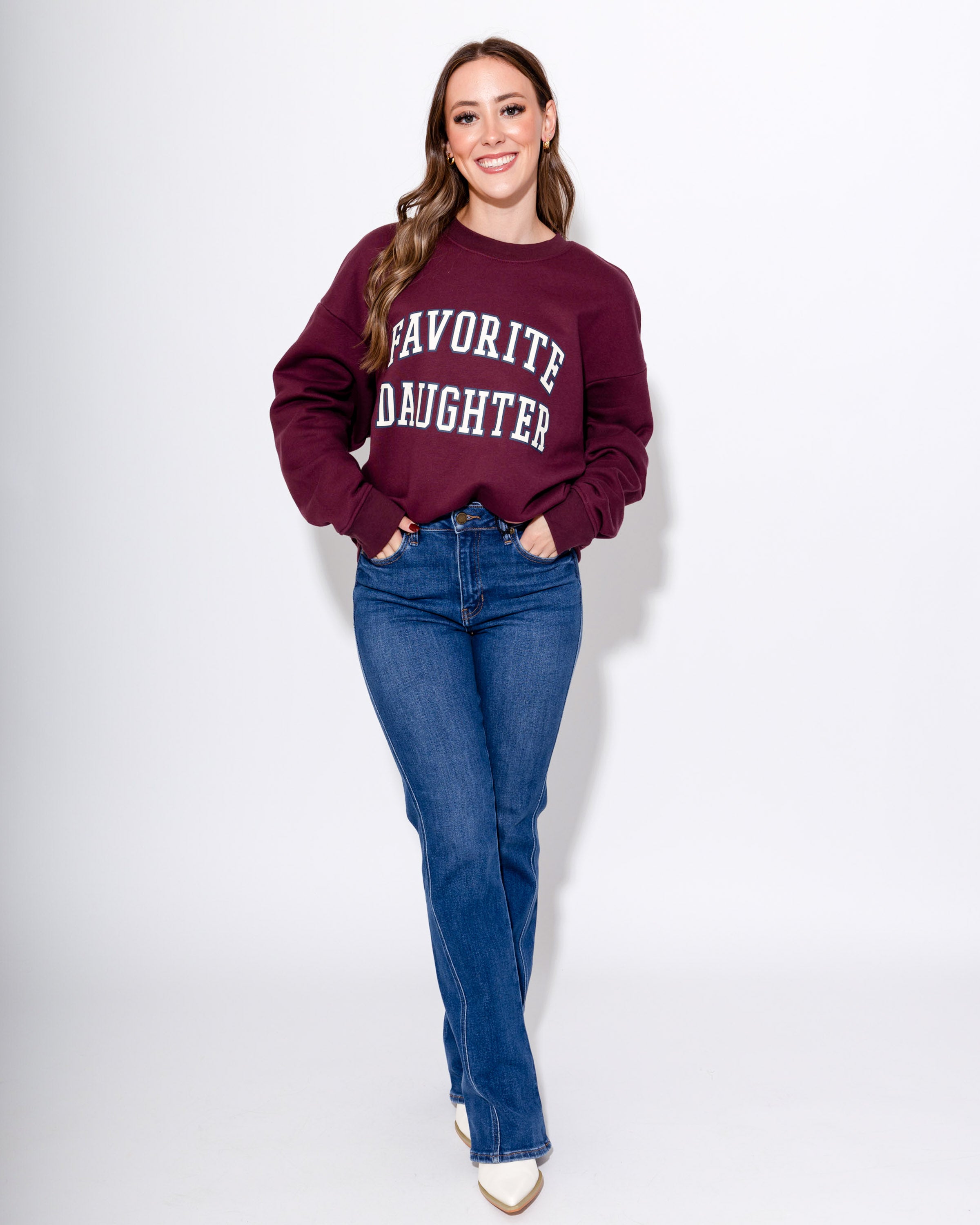 Favorite Daughter Sweatshirt in Burgundy