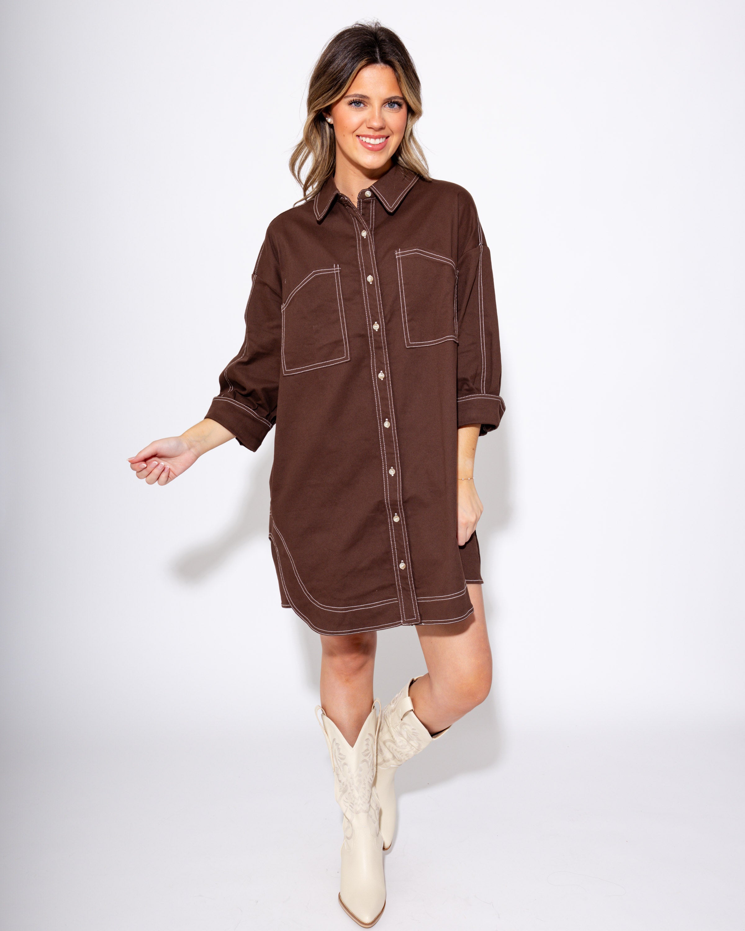 Stitched in Style Mini Dress