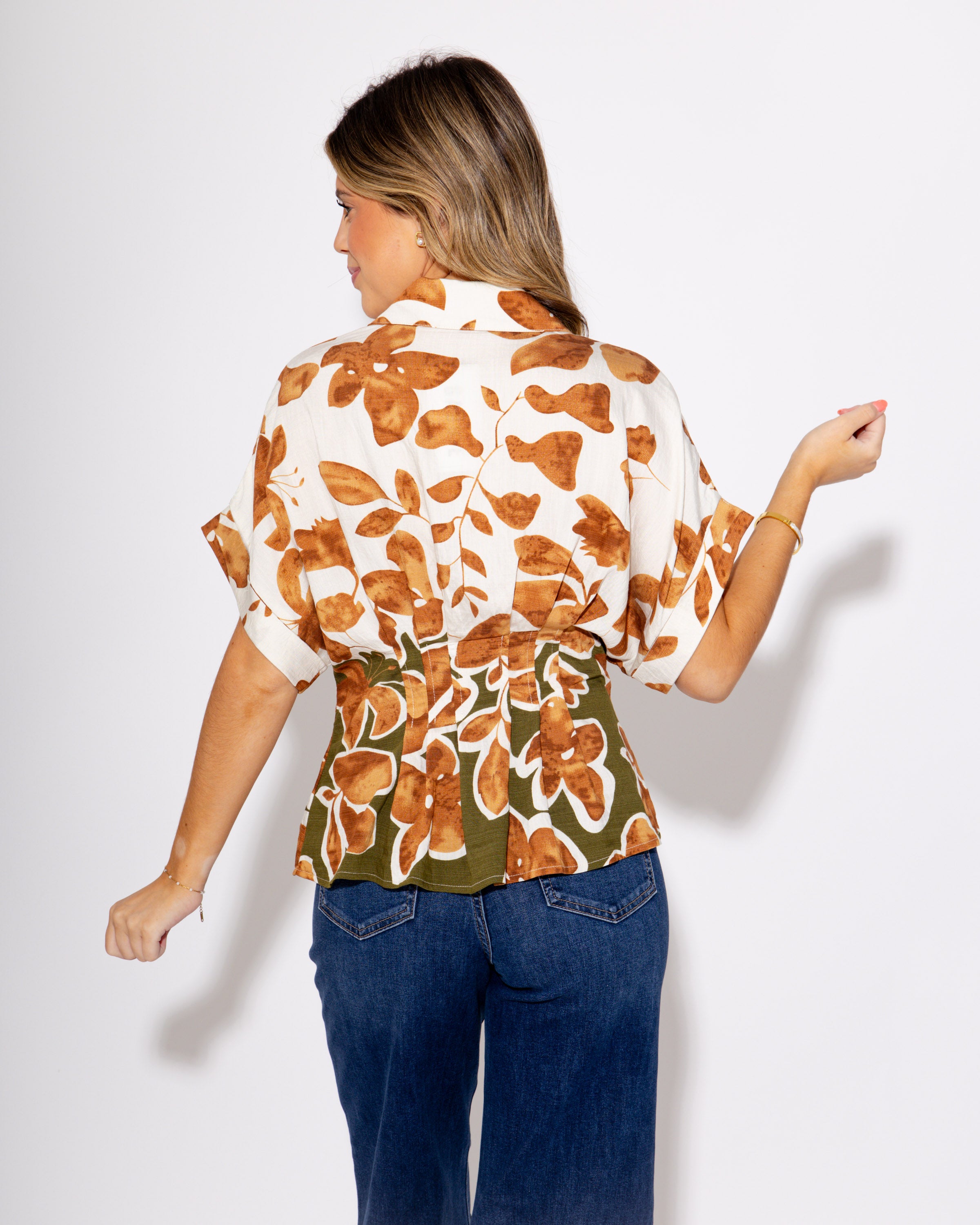 Botanic Fade Pintuck Top