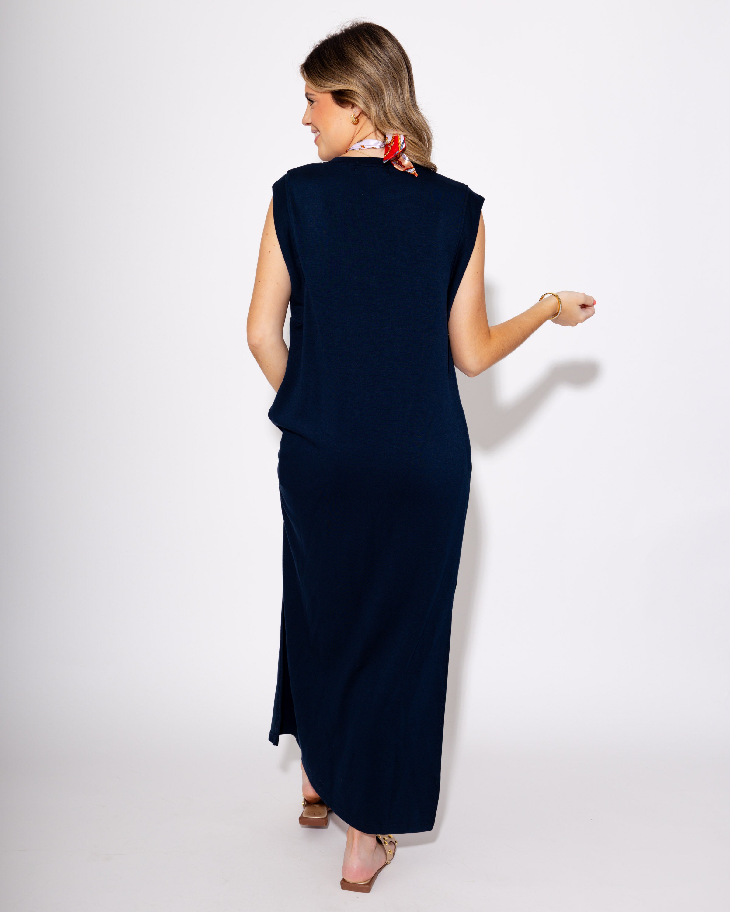 The Best Frame Midi Dress in Navy