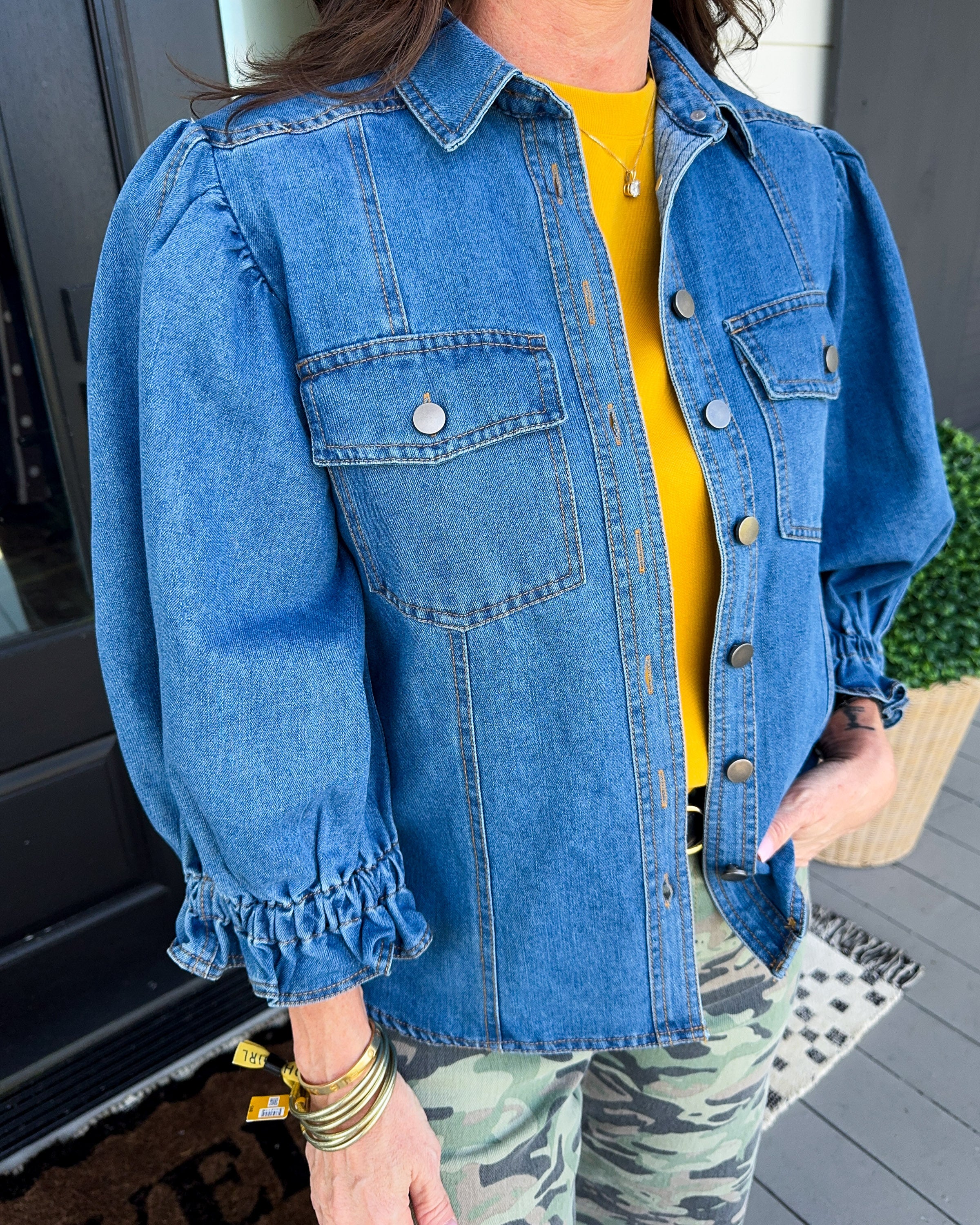 Half Sleeve Denim Jacket