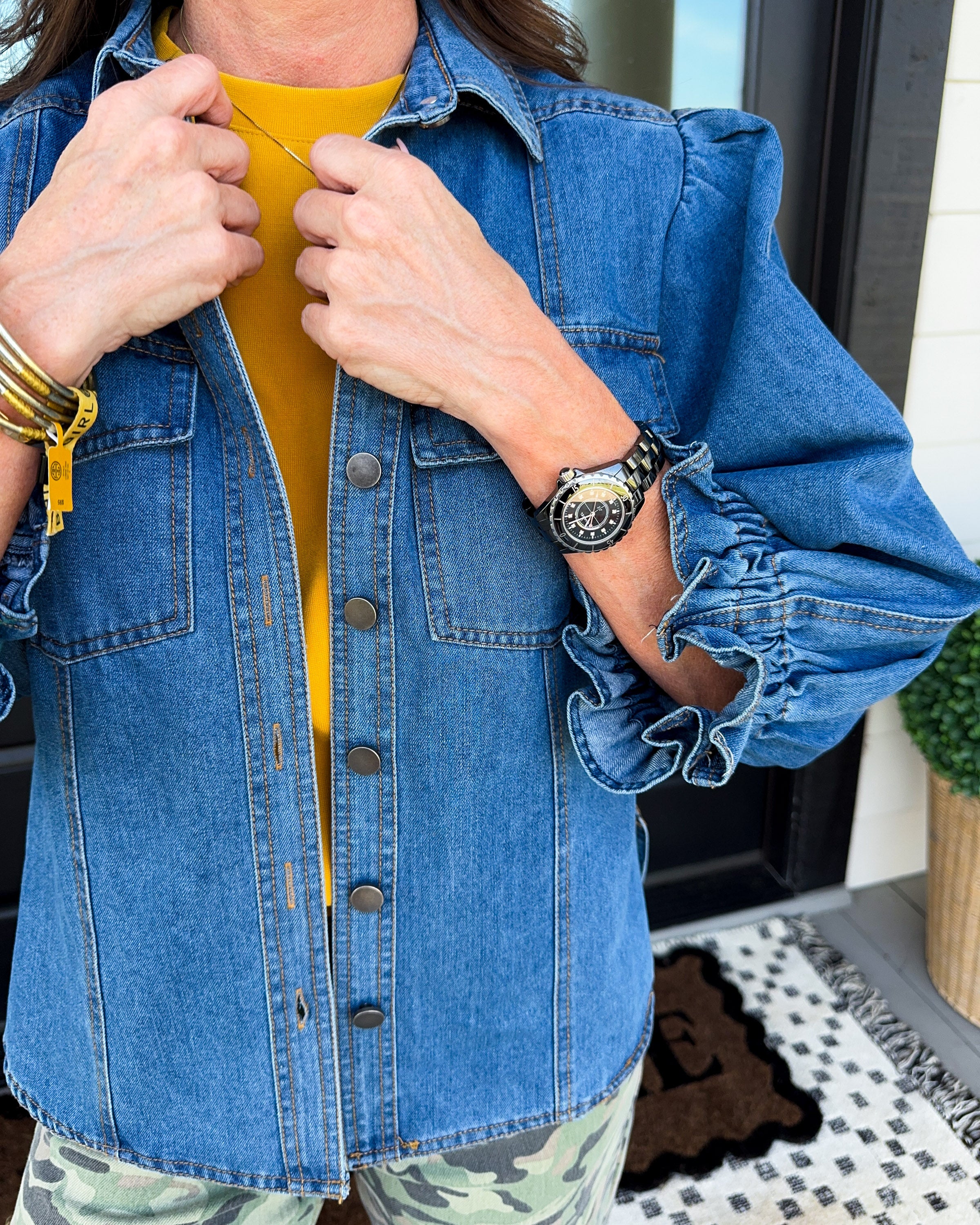 Half Sleeve Denim Jacket