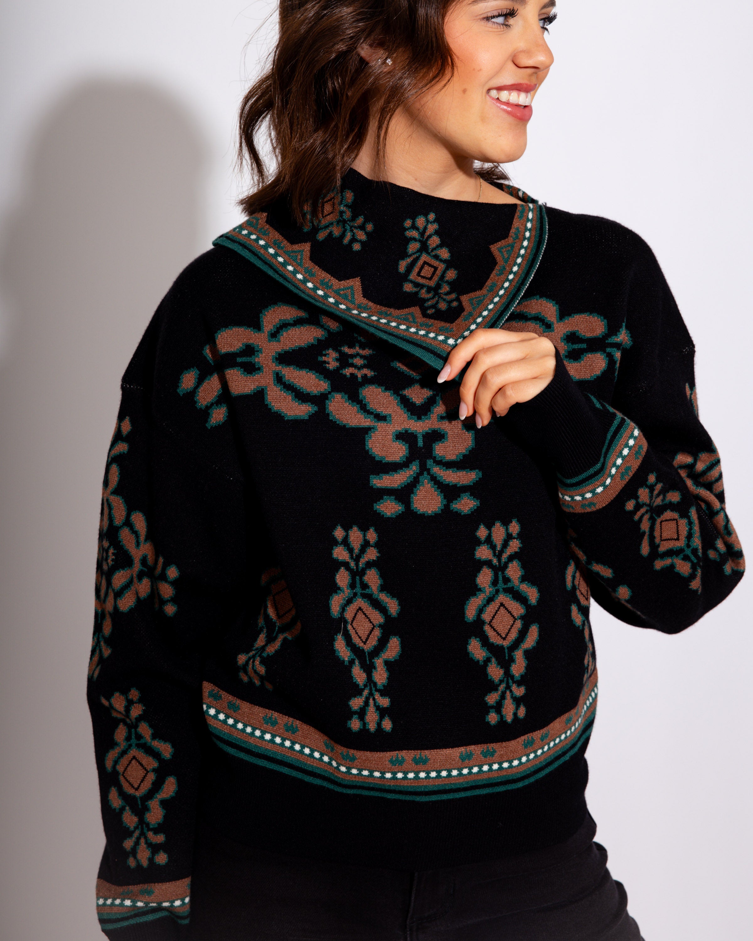 Modern Muse Abstract Sweater