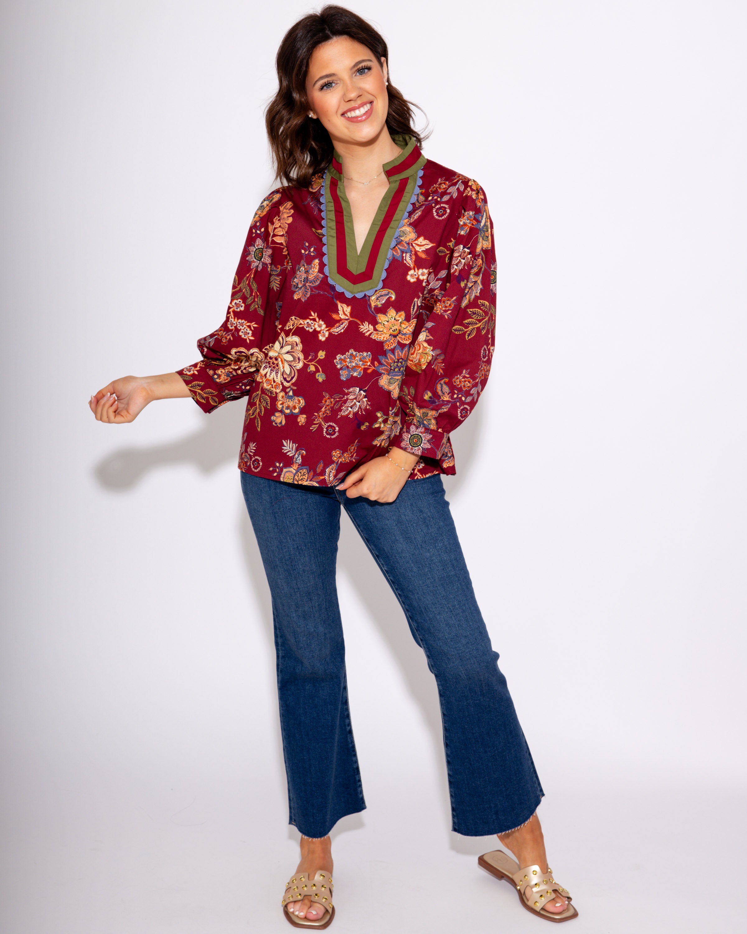 The V-Neck Flora Top