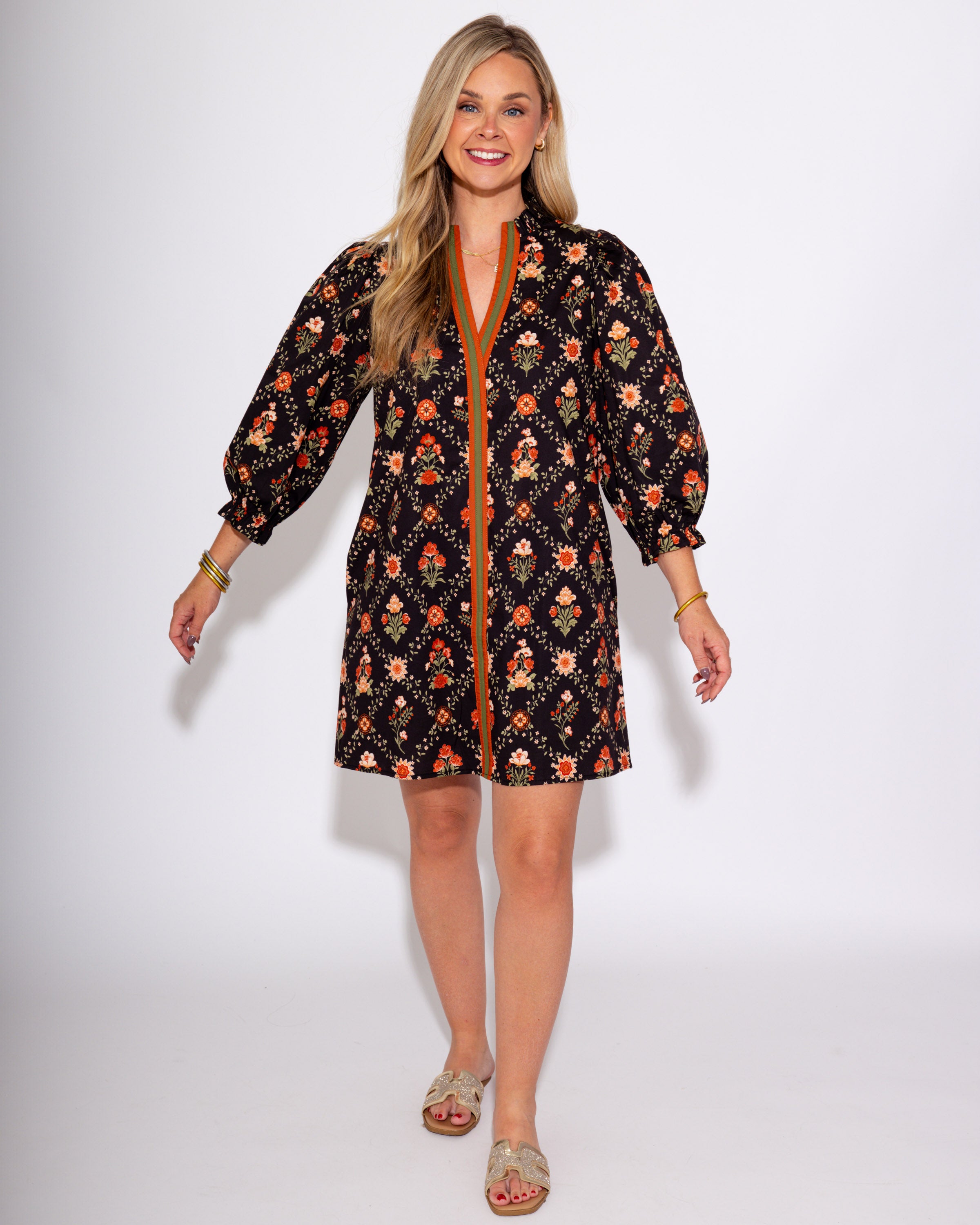 Peach Blossom Puff Sleeve Mini