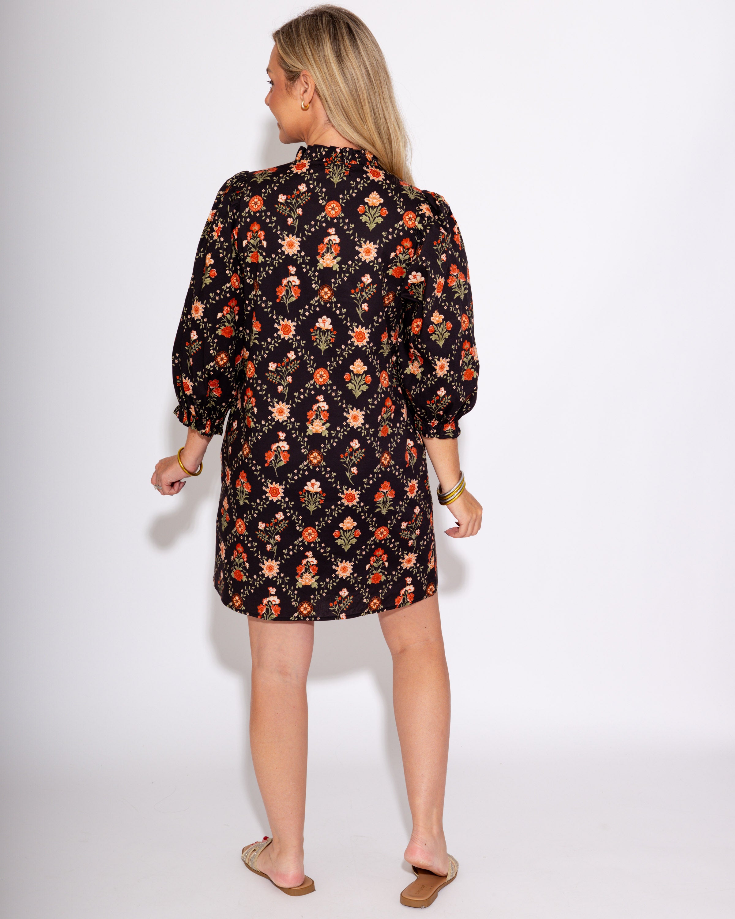 Peach Blossom Puff Sleeve Mini