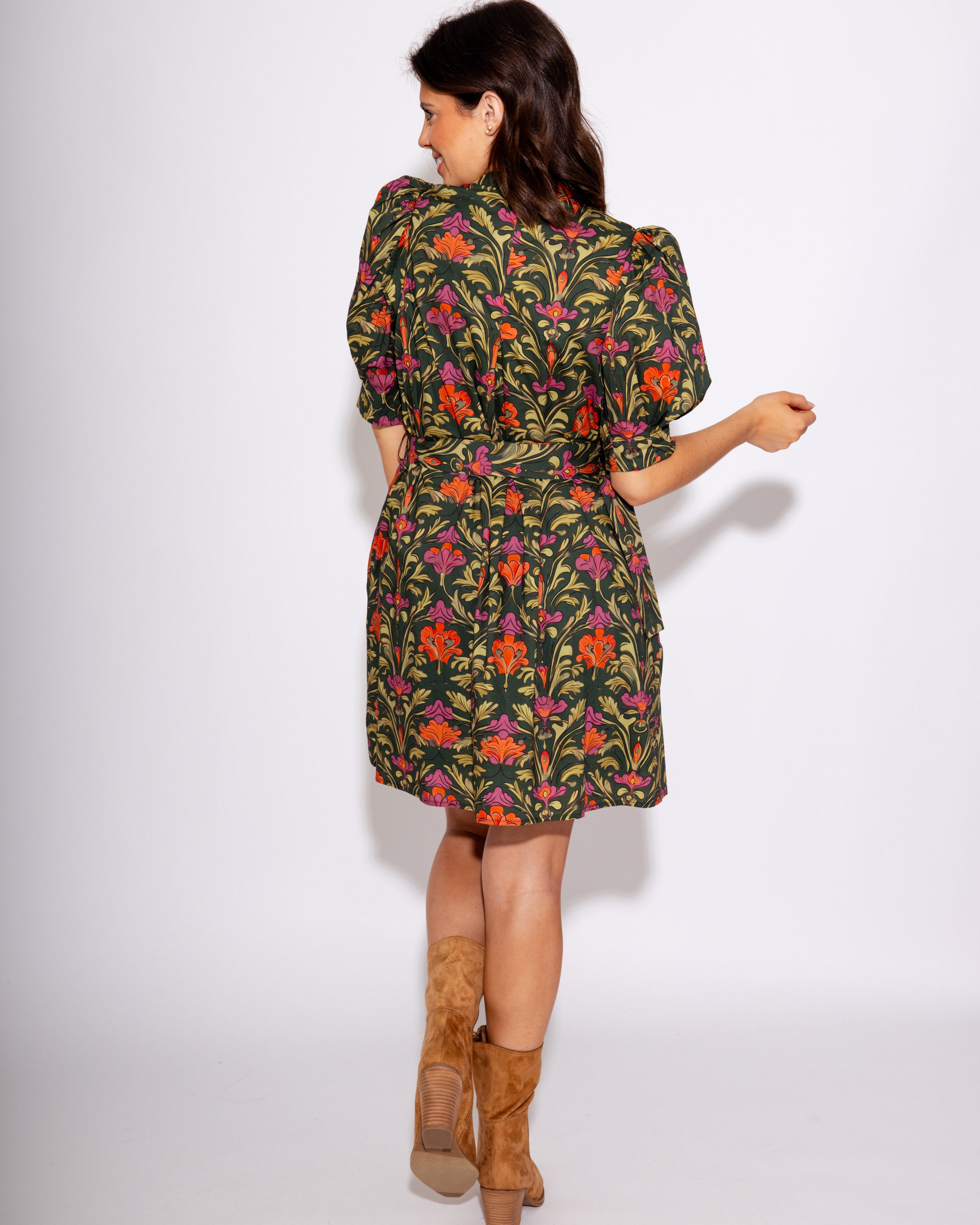 Bright Botanicals Pintuck Mini