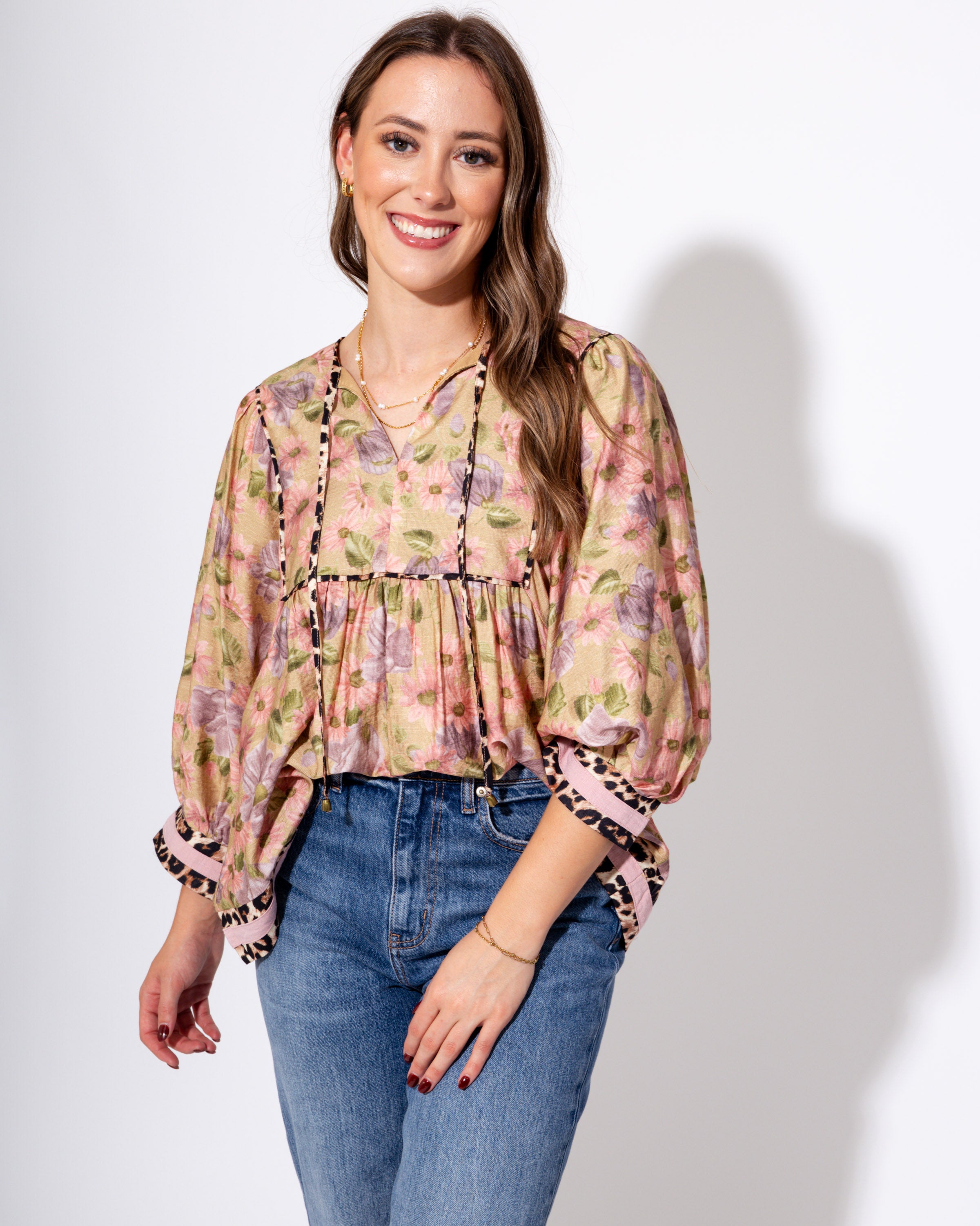 The Vintage Leopard Edge Top