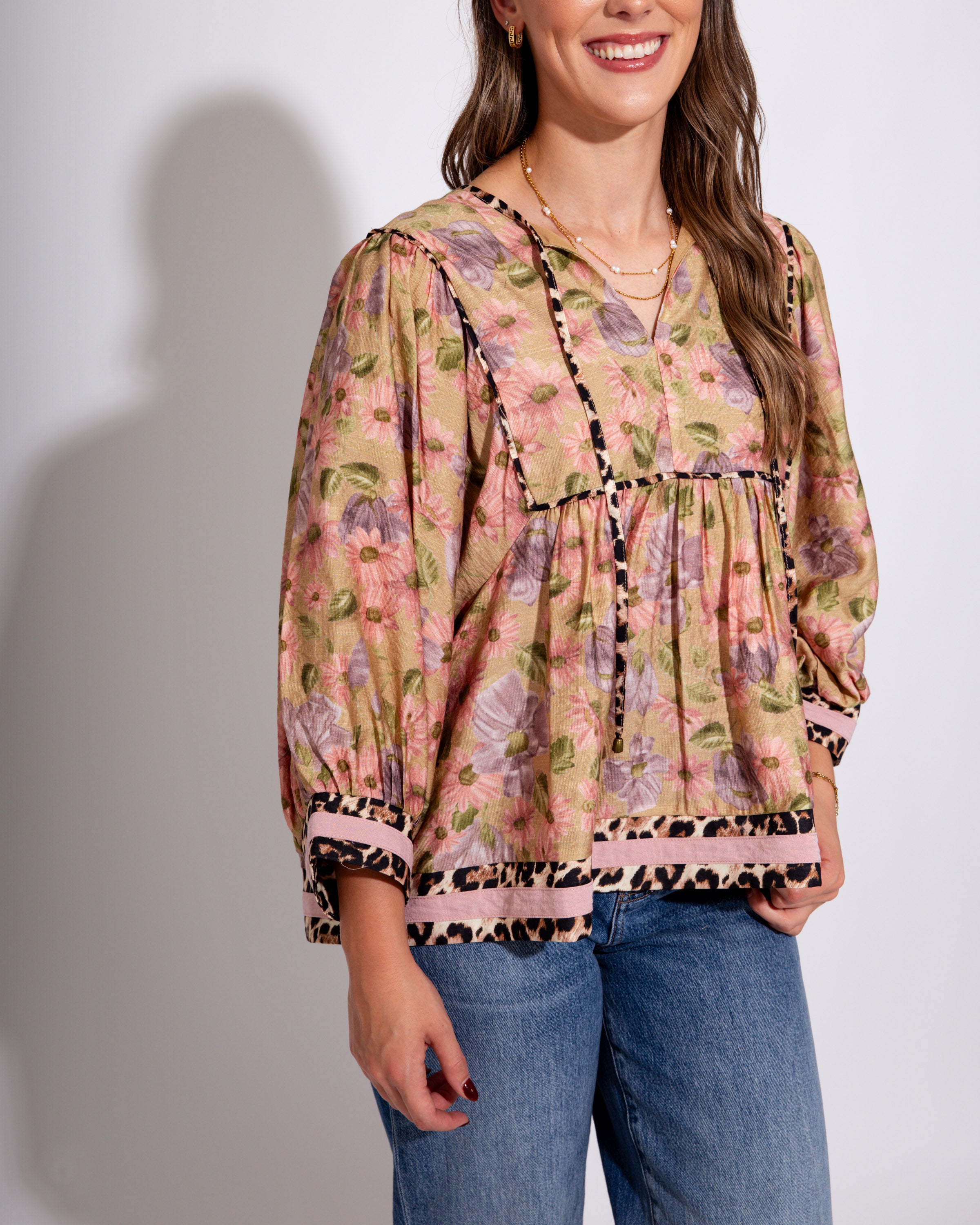 The Vintage Leopard Edge Top