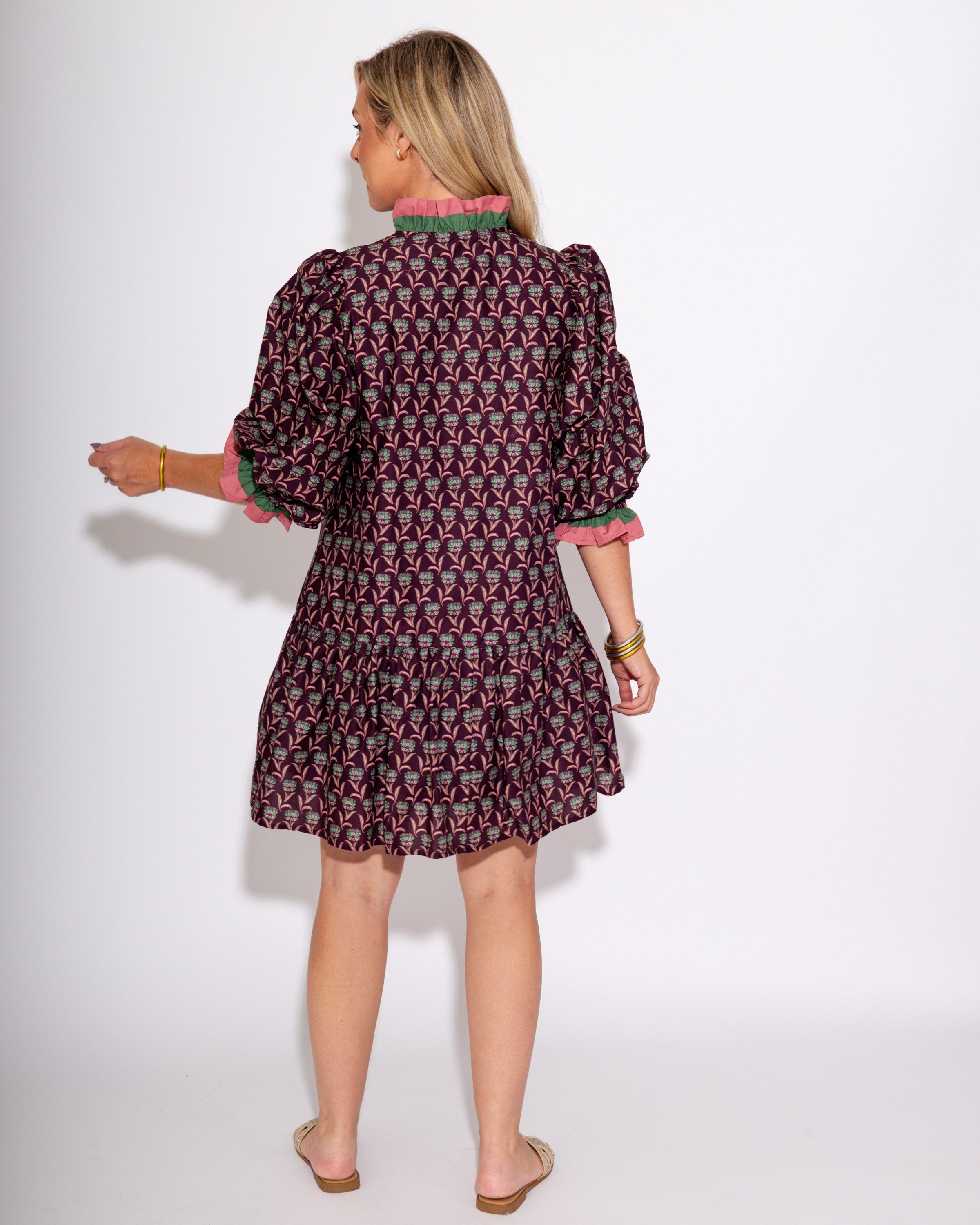 Floral Puff Sleeve Mini Dress