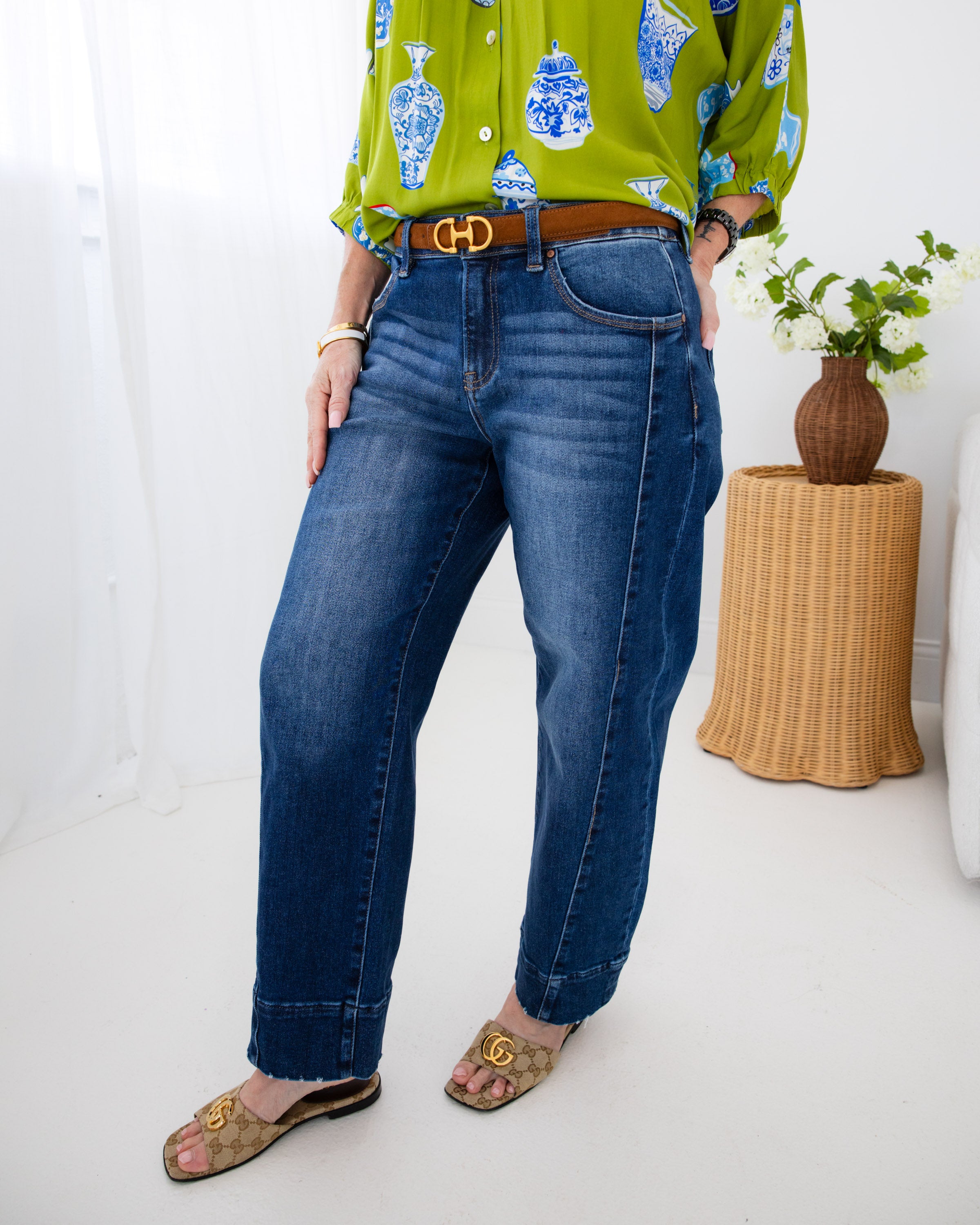 Risen | Slouchy Cropped Barrel Jeans