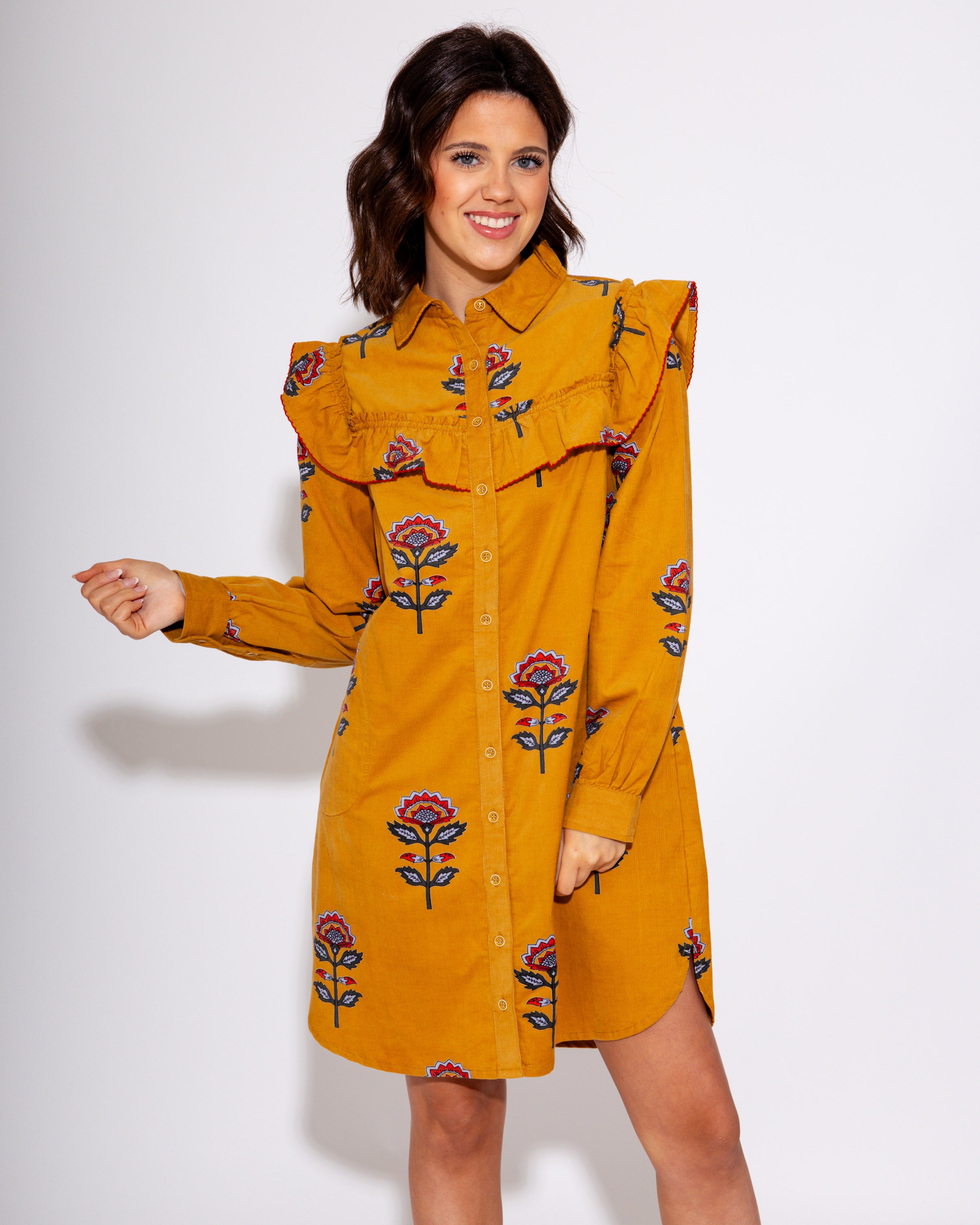 Ivy Jane | Ruffled Yoke Shirt Dress