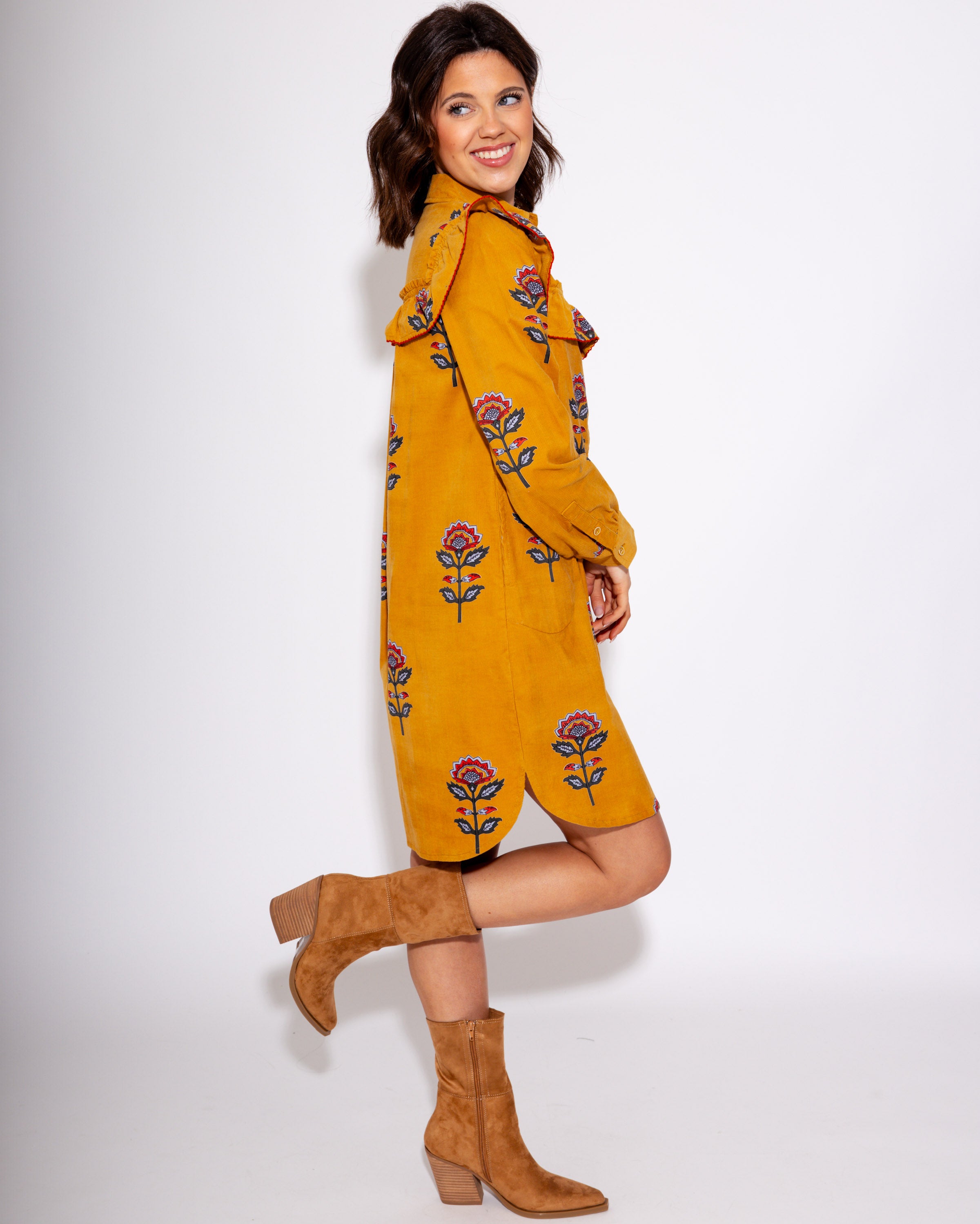 Ivy Jane | Ruffled Yoke Shirt Dress