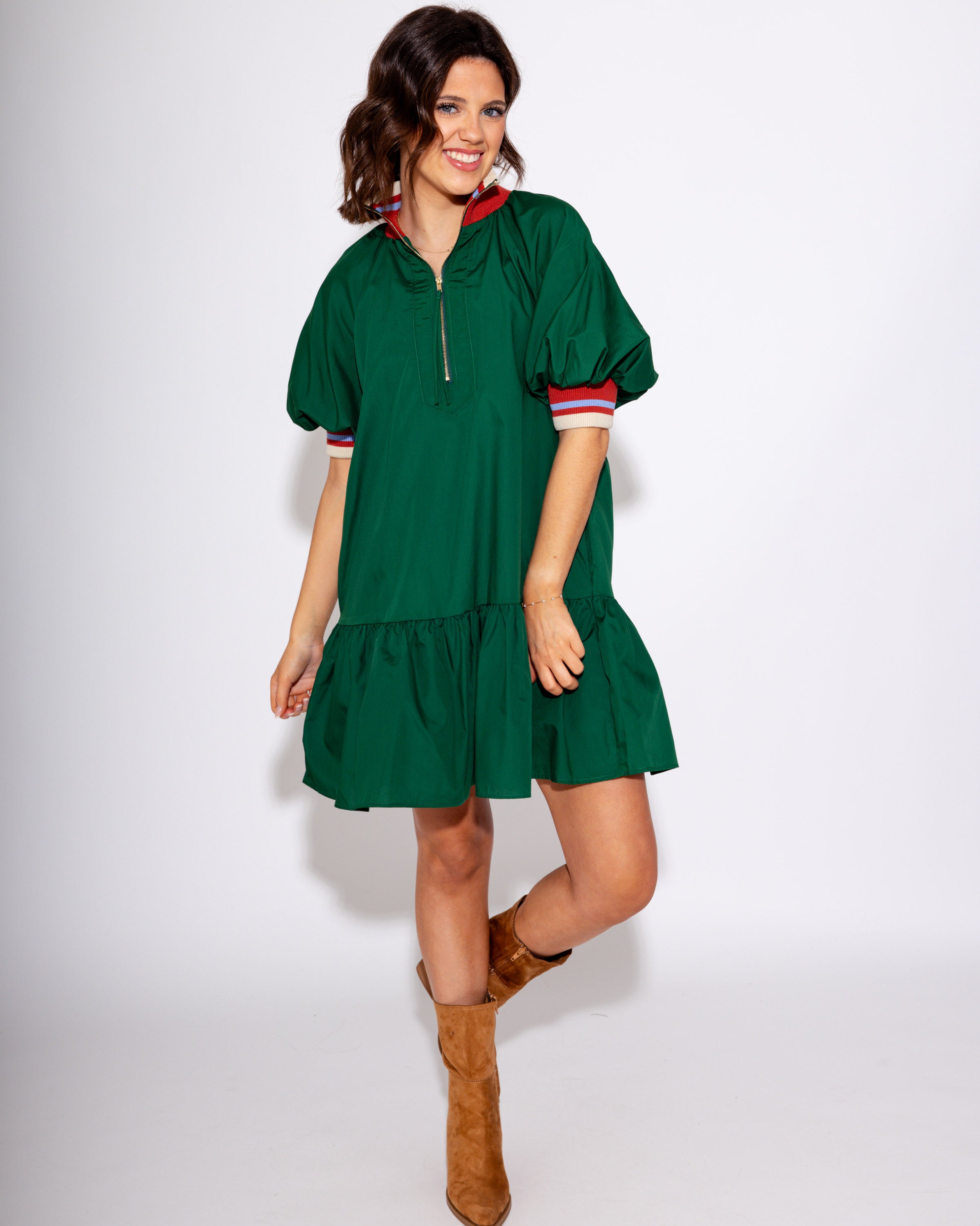 The Twirl and Zip Mini in Green