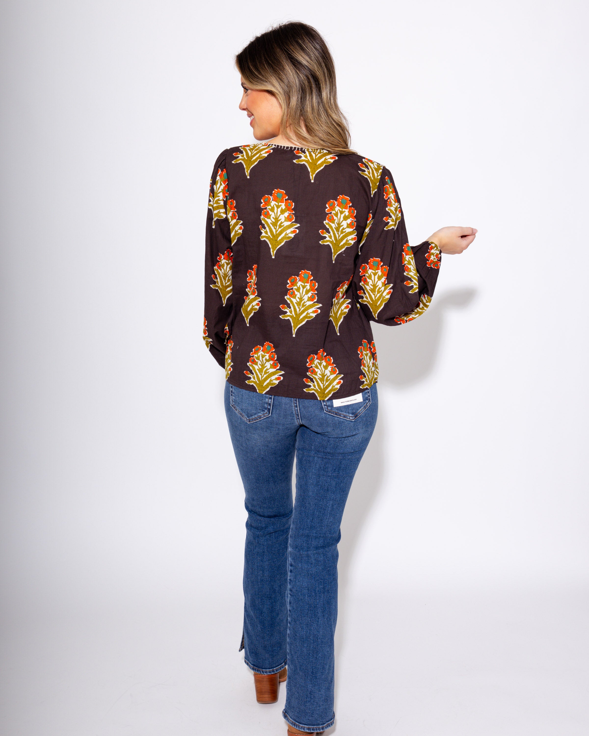 Petal Pop V-Neck Top