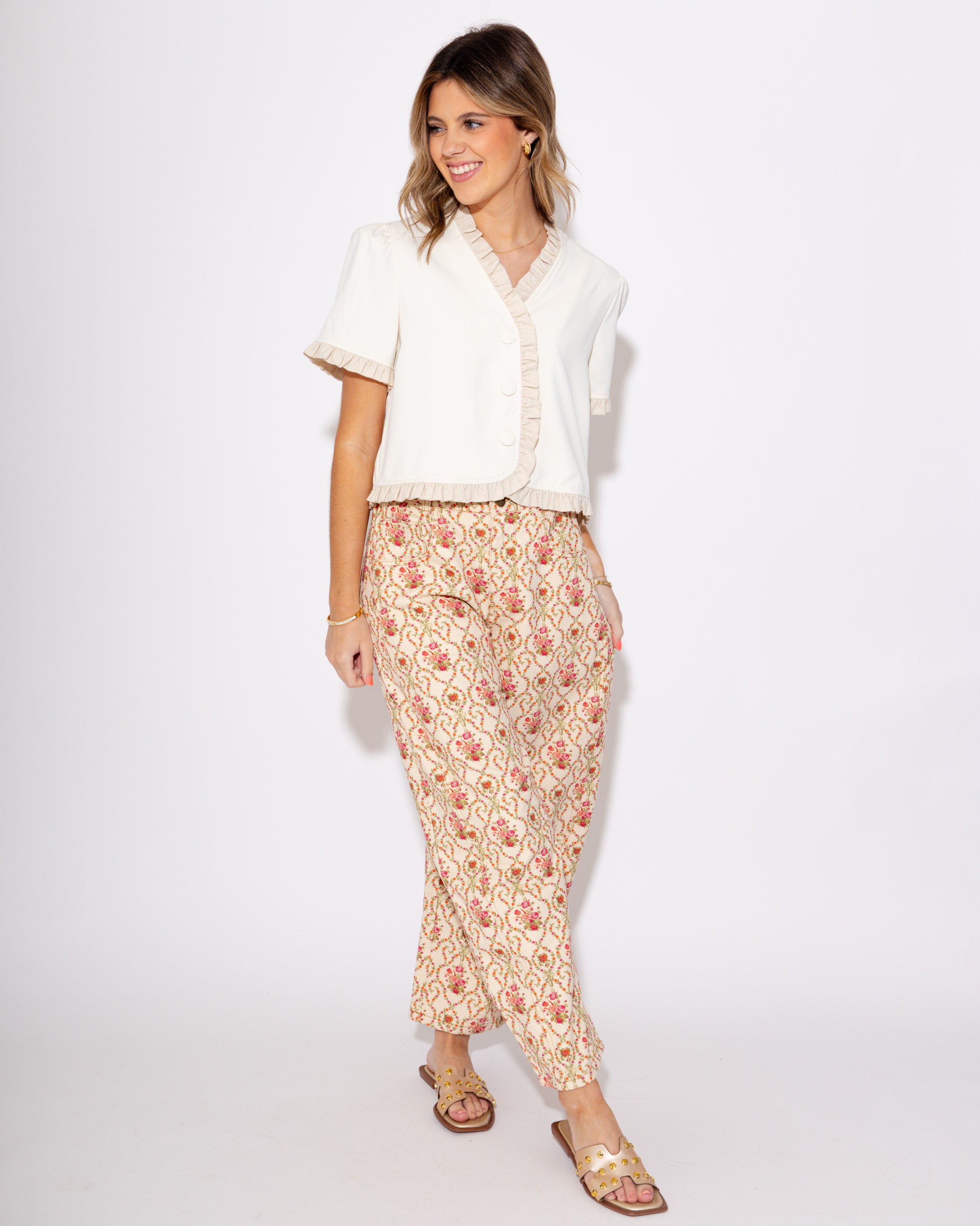 Frill Factor Button Up Top