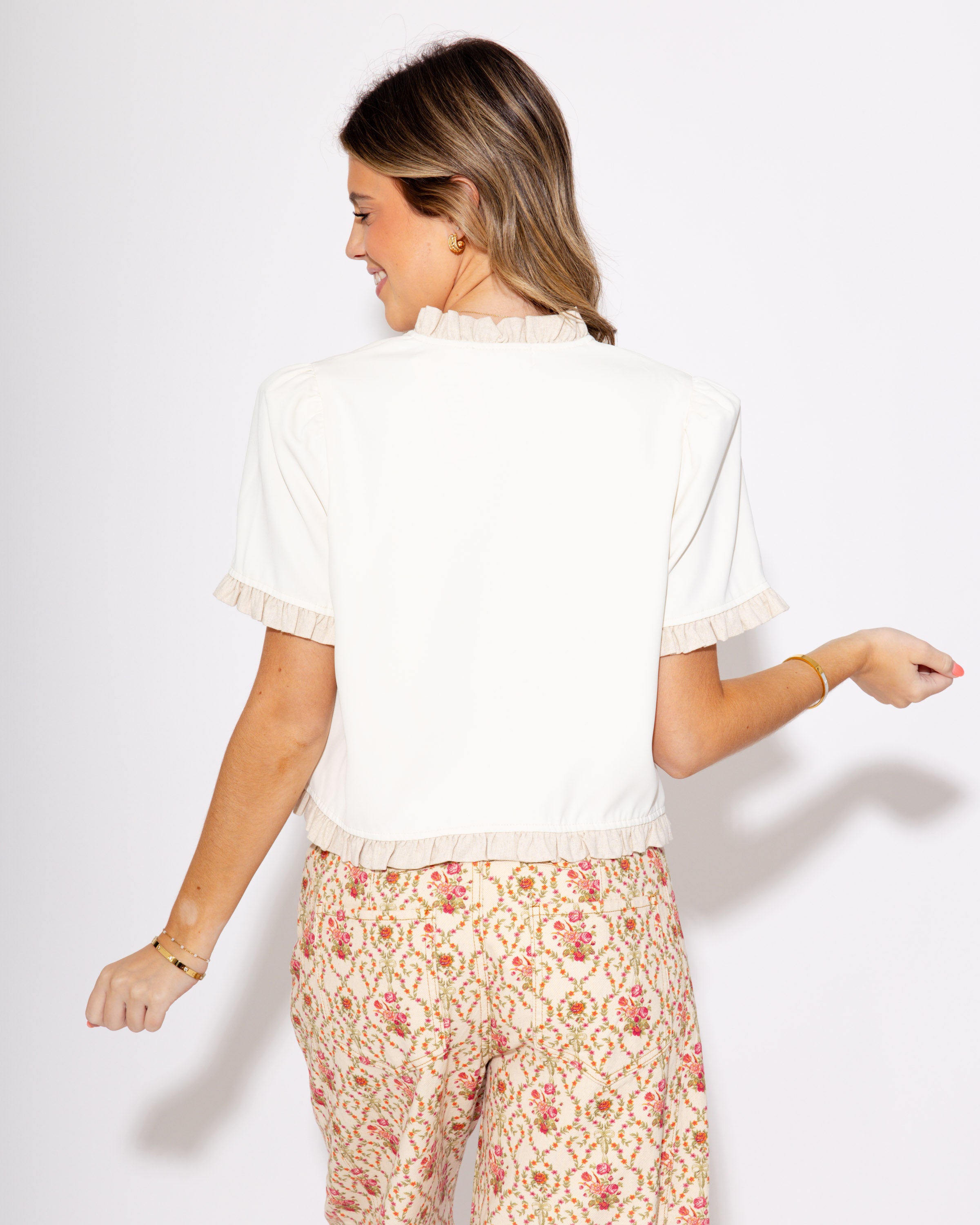 Frill Factor Button Up Top
