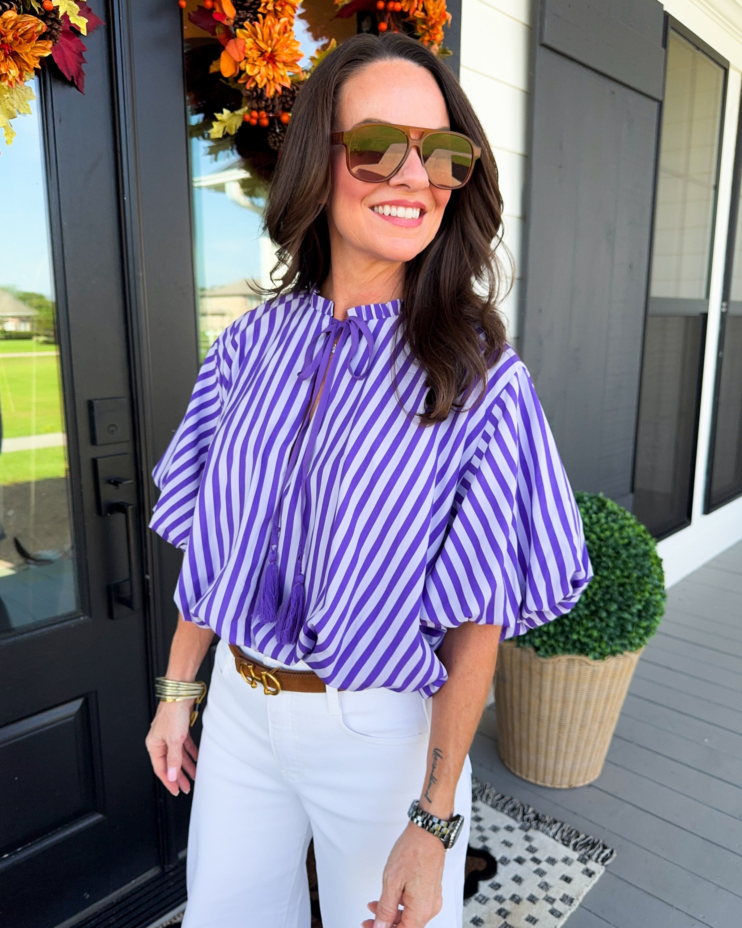 Tassel Tie Balloon Top