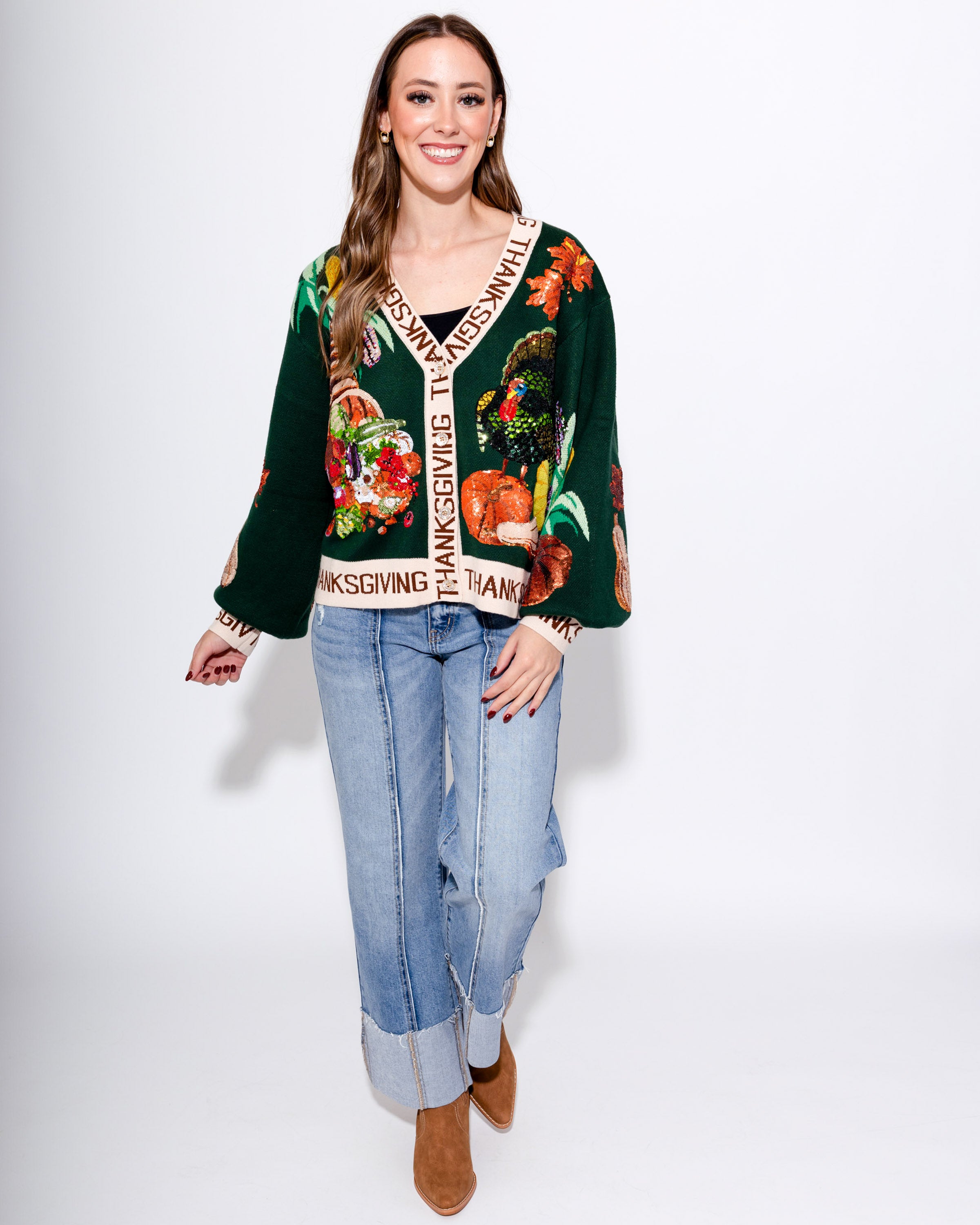 'Thanksgiving' Button Cardigan