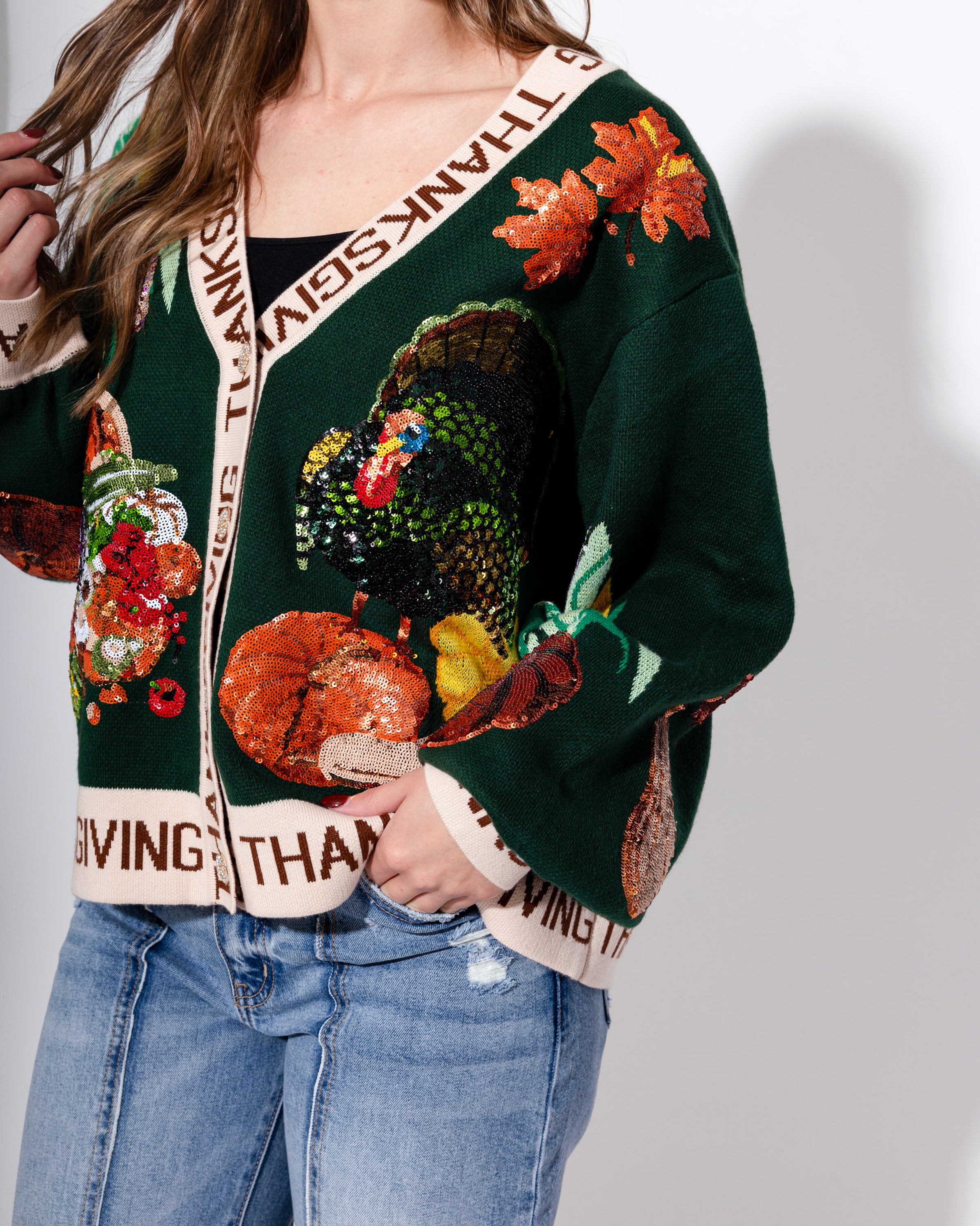 'Thanksgiving' Button Cardigan