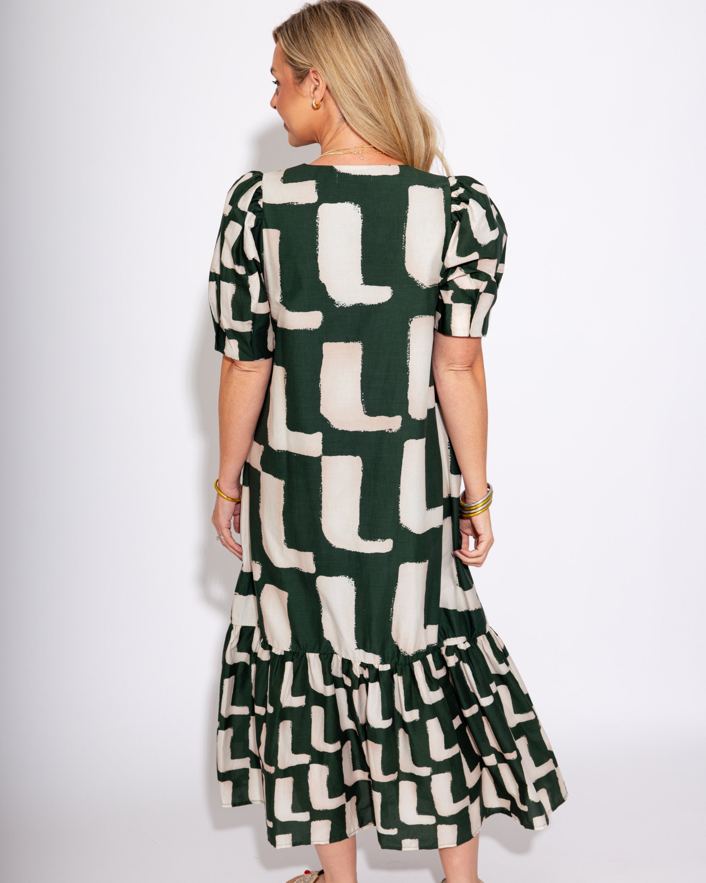 Hunter Green Daydream Midi Dress