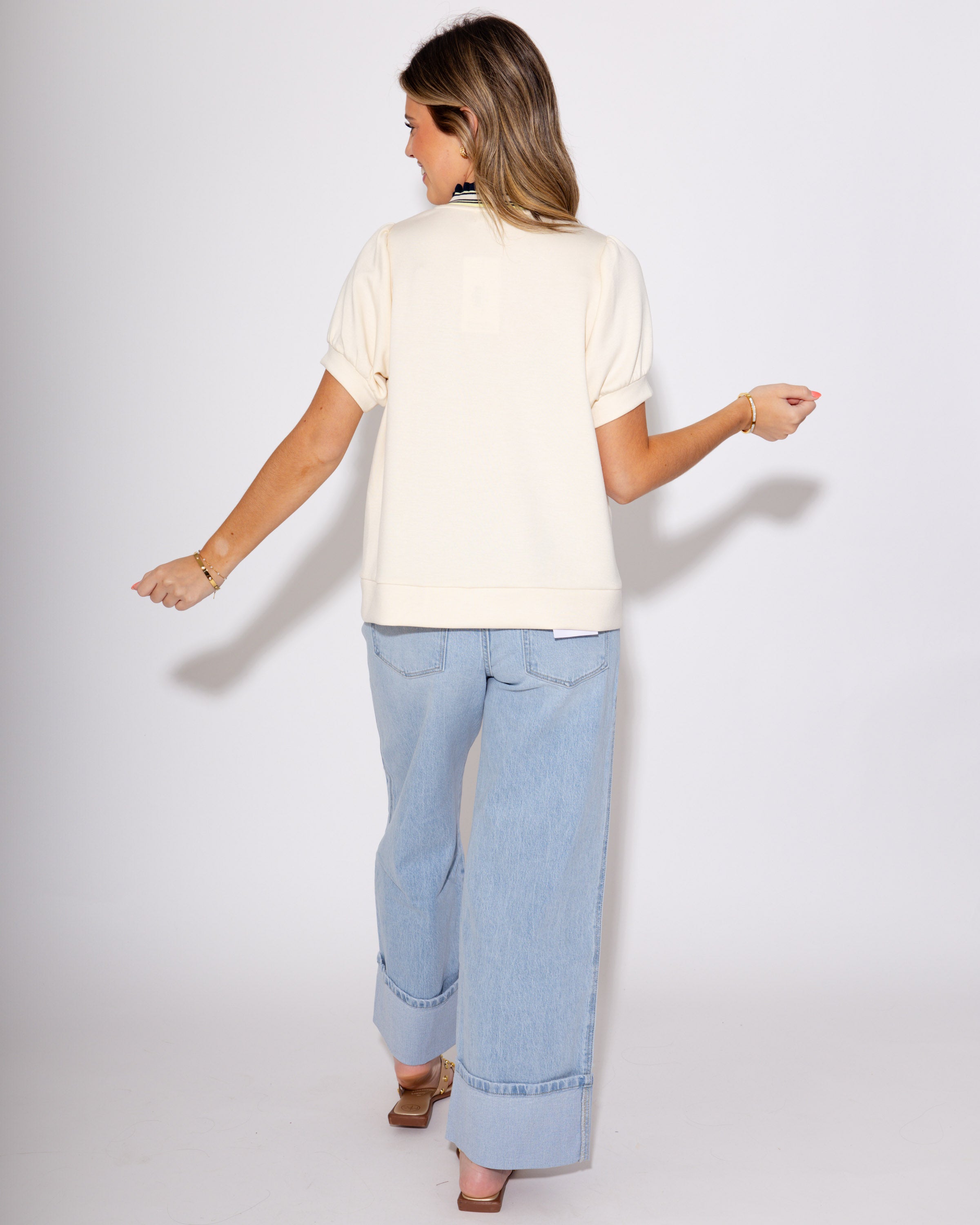 Lila Luxe Knit Ruffle Rib Band Top