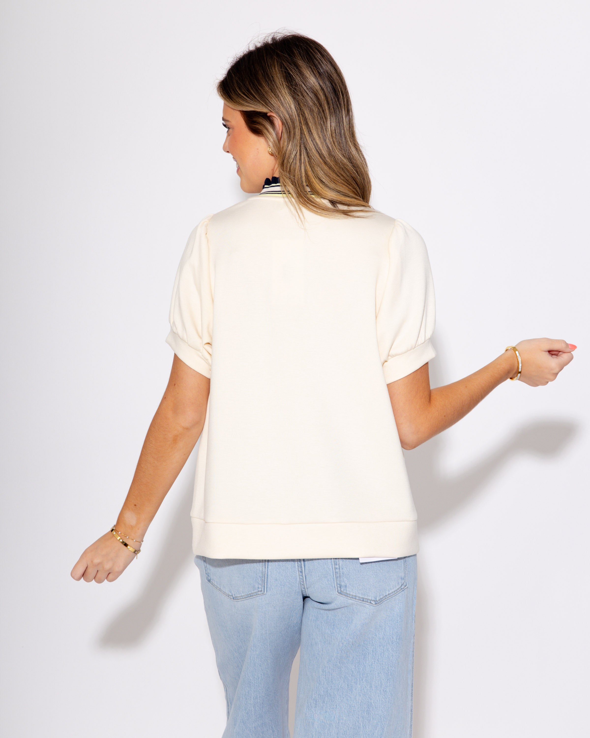 Lila Luxe Knit Ruffle Rib Band Top