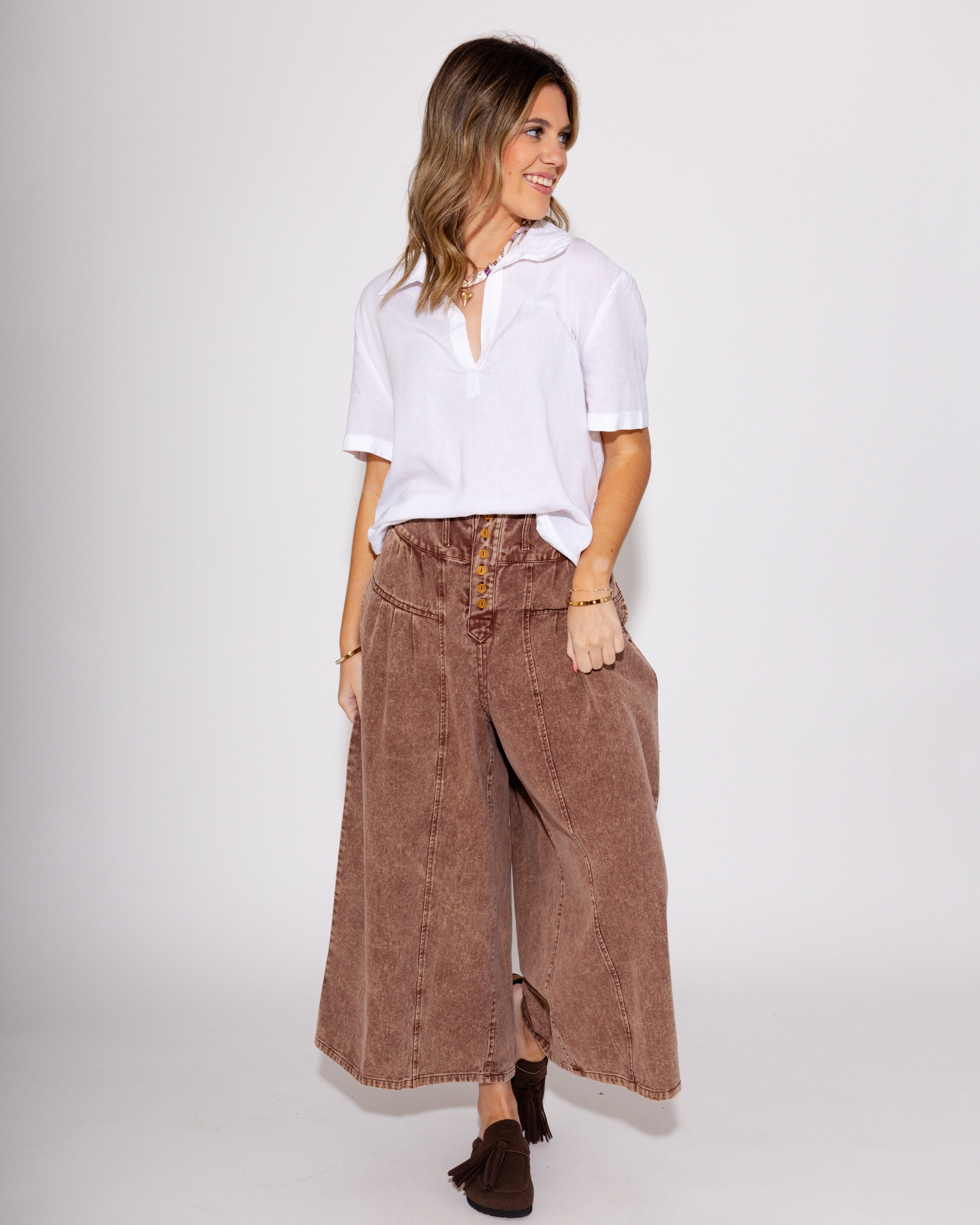 Polished in Pleats Wide Leg Pants