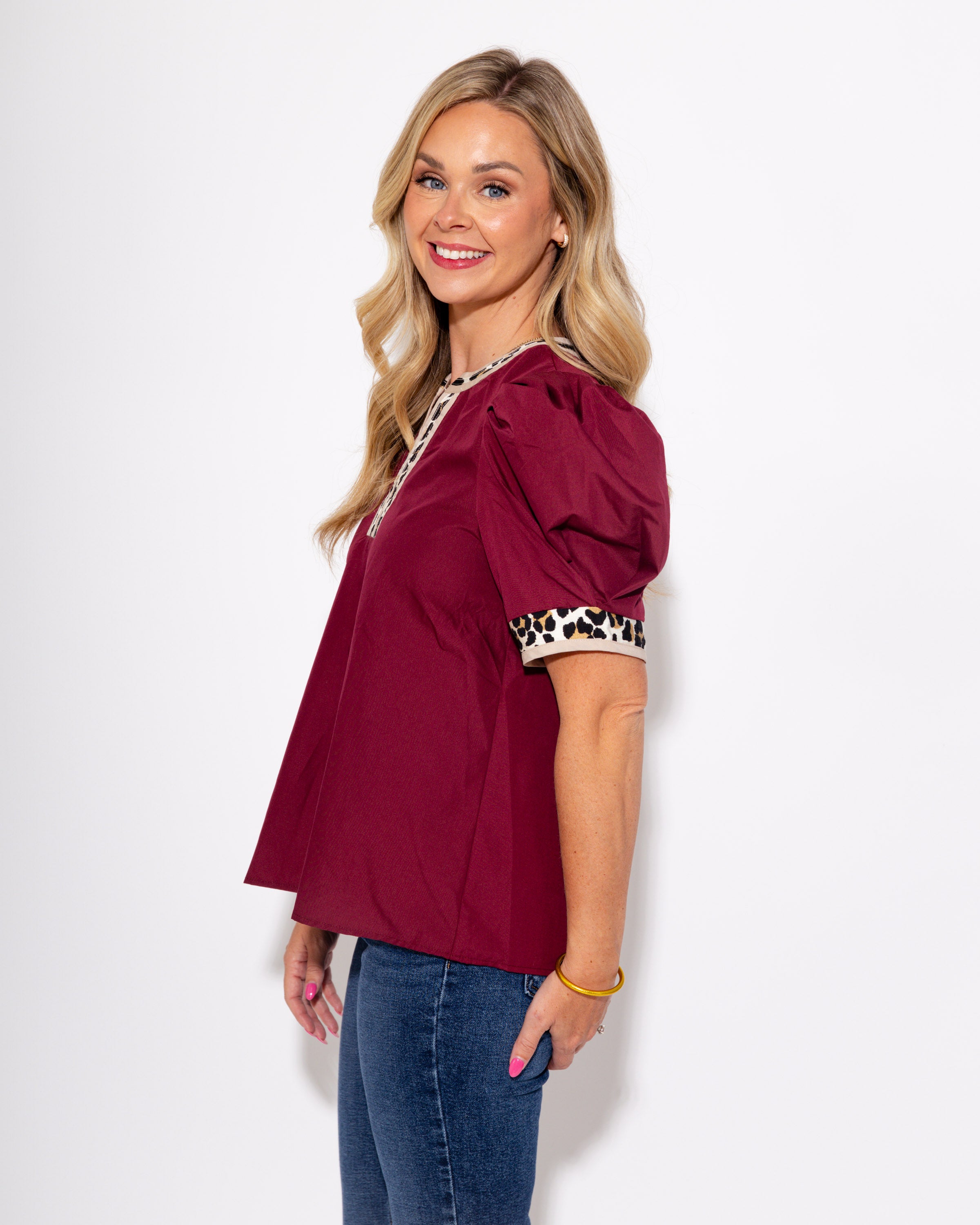 Barely Wild Top in Wine