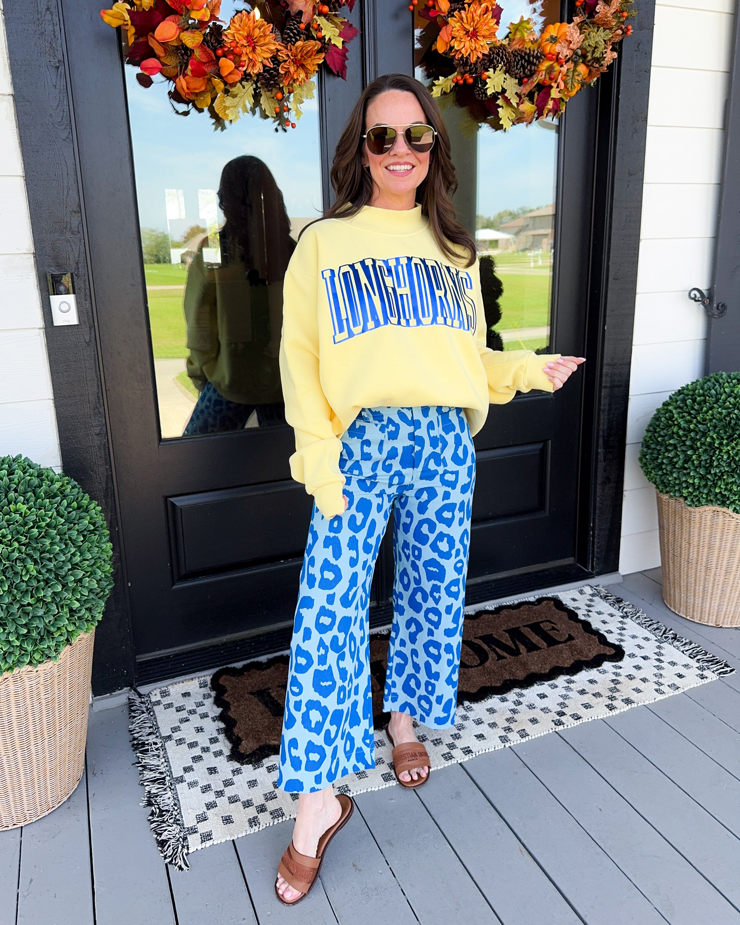 Longhorn Mock Neck Pullover