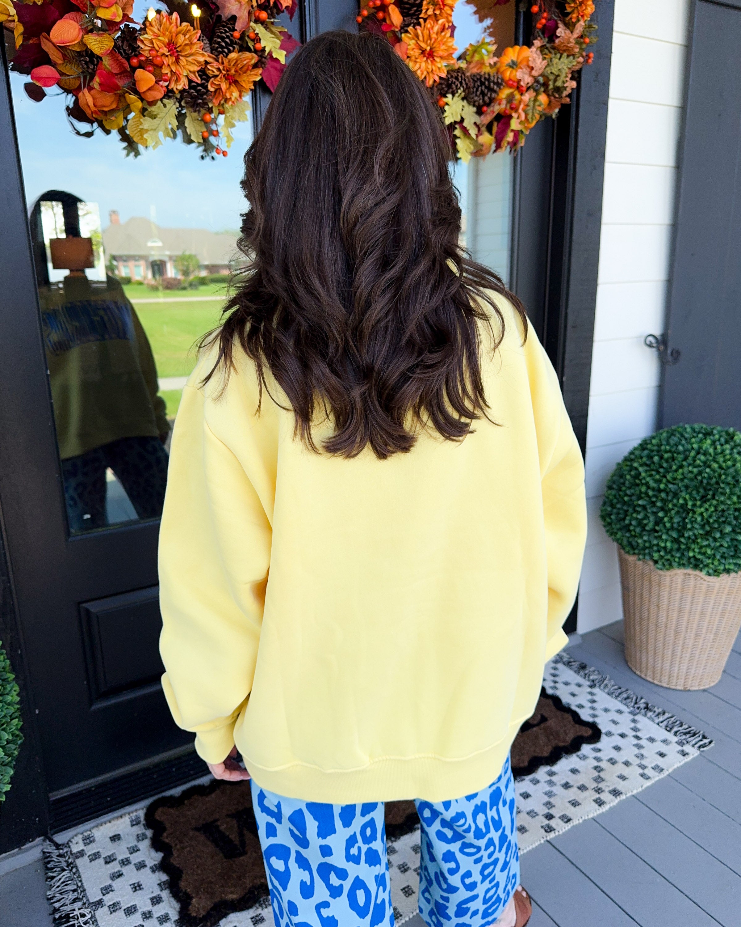 Longhorn Mock Neck Pullover